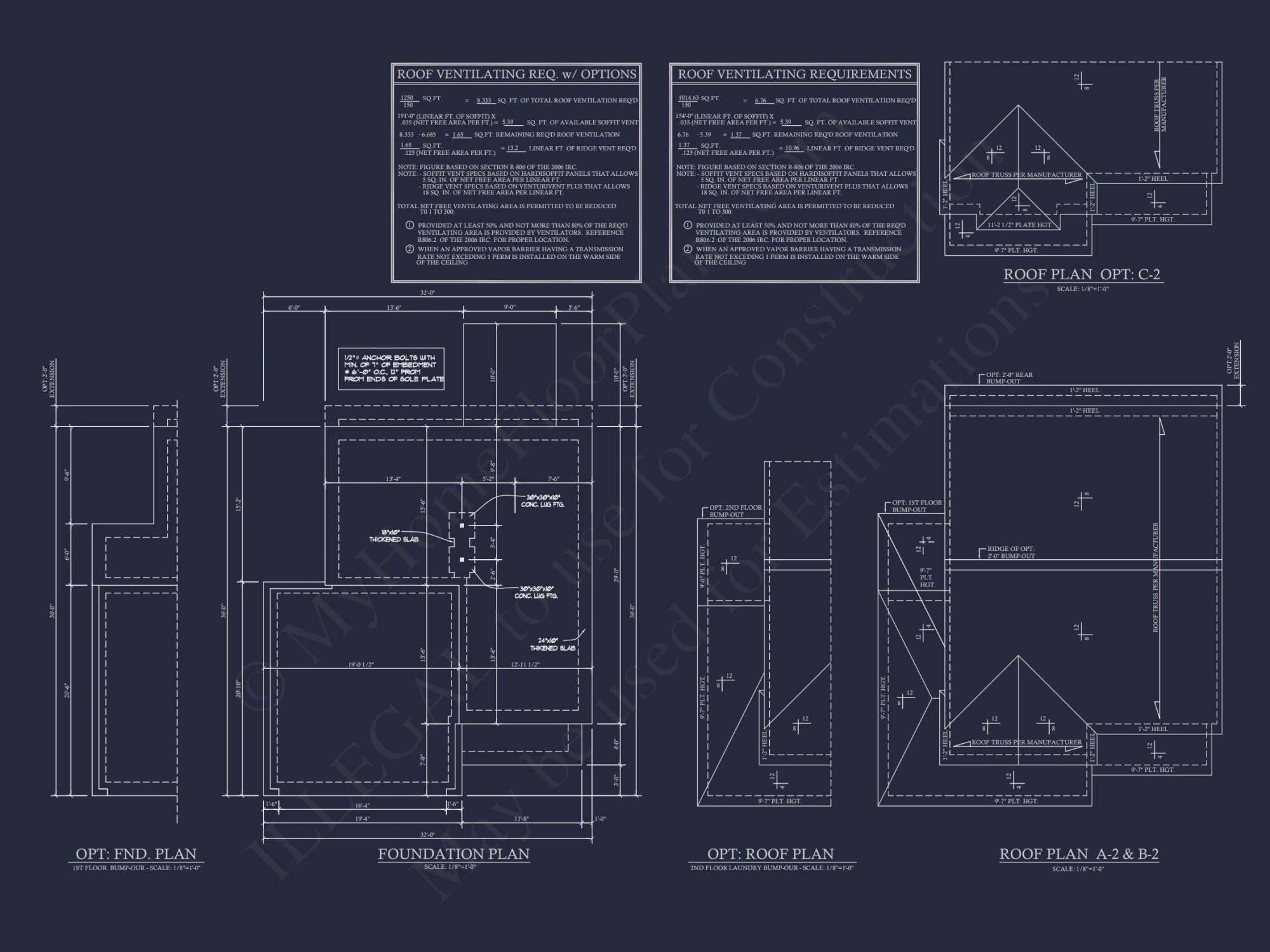 Craftsman house Plan & Blueprint Designs - 2 Bed, 2 Bath, 1368 Sq Ft
