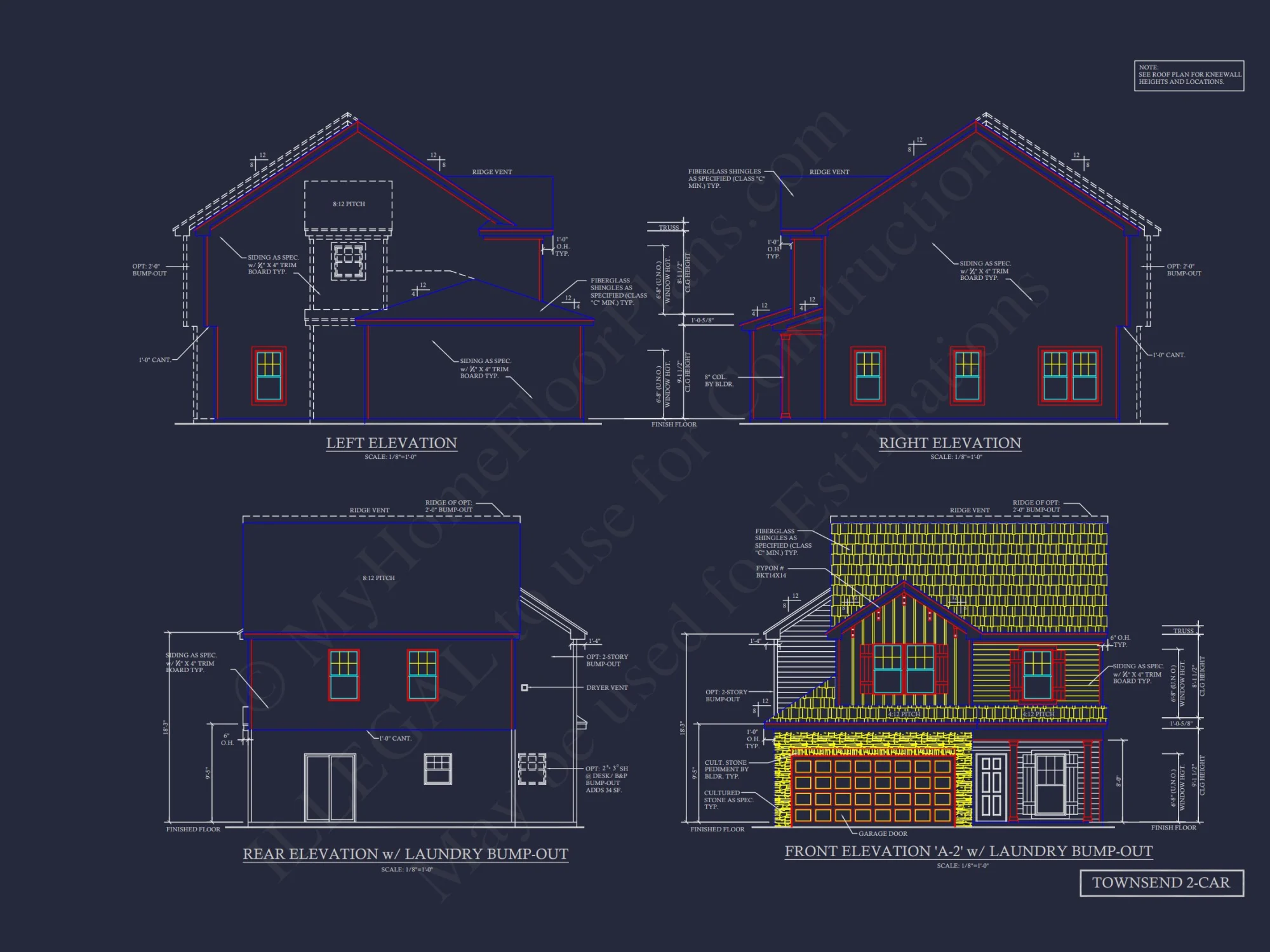 Craftsman house Plan & Blueprint Designs - 2 Bed, 2 Bath, 1368 Sq Ft