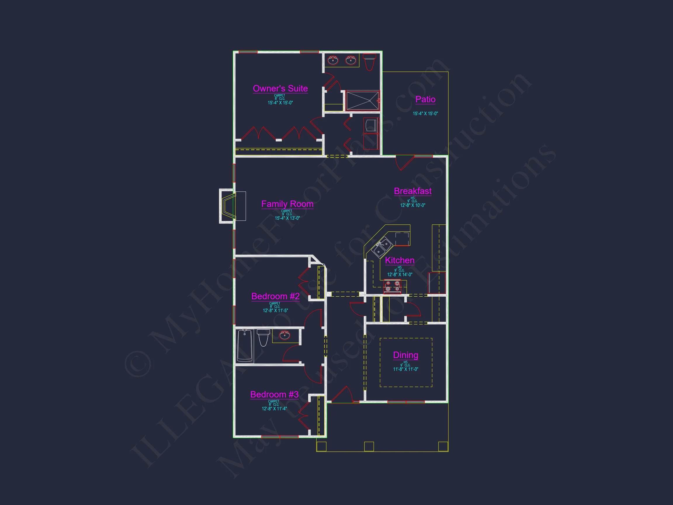 10-1668 HOUSE PLAN -Craftsman Ranch Home Plan - 3-Bed, 2-Bath, 1,495 SF 11 Customizable Small house Floor Plan