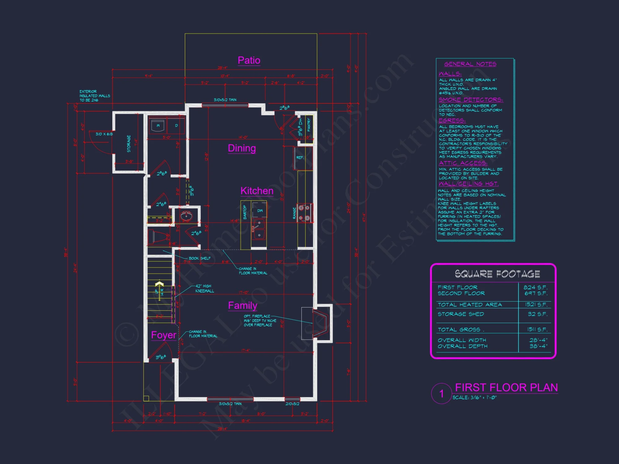 Modern Craftsman house Plan with 3 Bedrooms & Open Floor Design