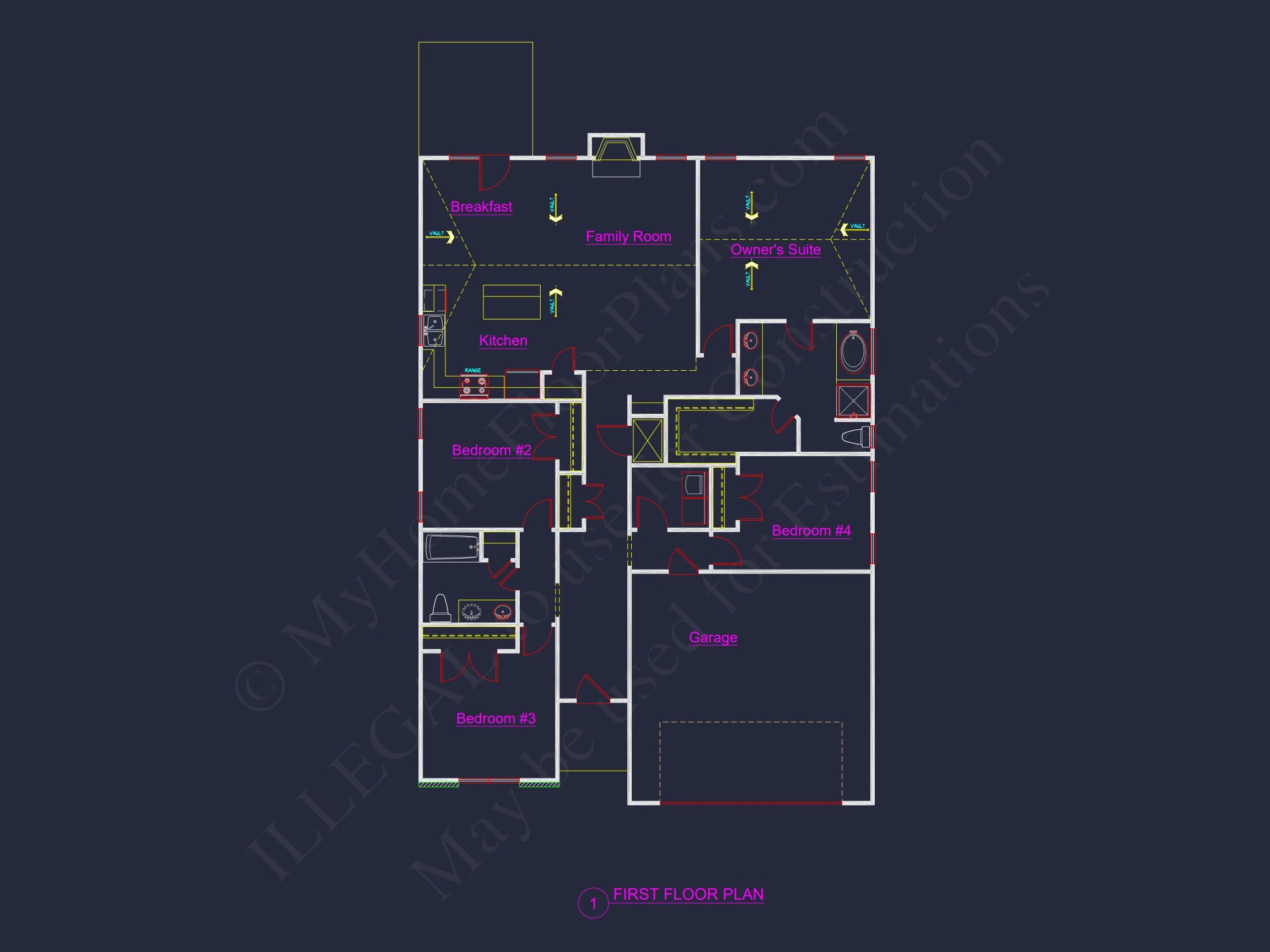 10-1622 HOUSE PLAN -Traditional Home Plan - 3-Bed, 2-Bath, 1,750 SF 9 Elegant house Plan with Open Floor Blueprint and CAD Designs