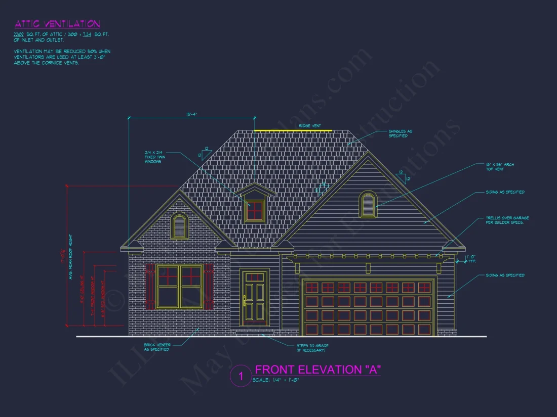 Elegant house Plan with Open Floor Blueprint and CAD Designs