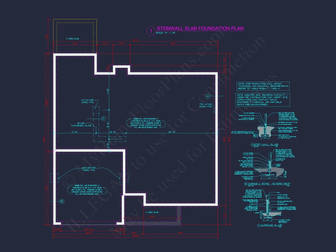 Craftsman house Plan: Floor Plan CAD & Architecture Design