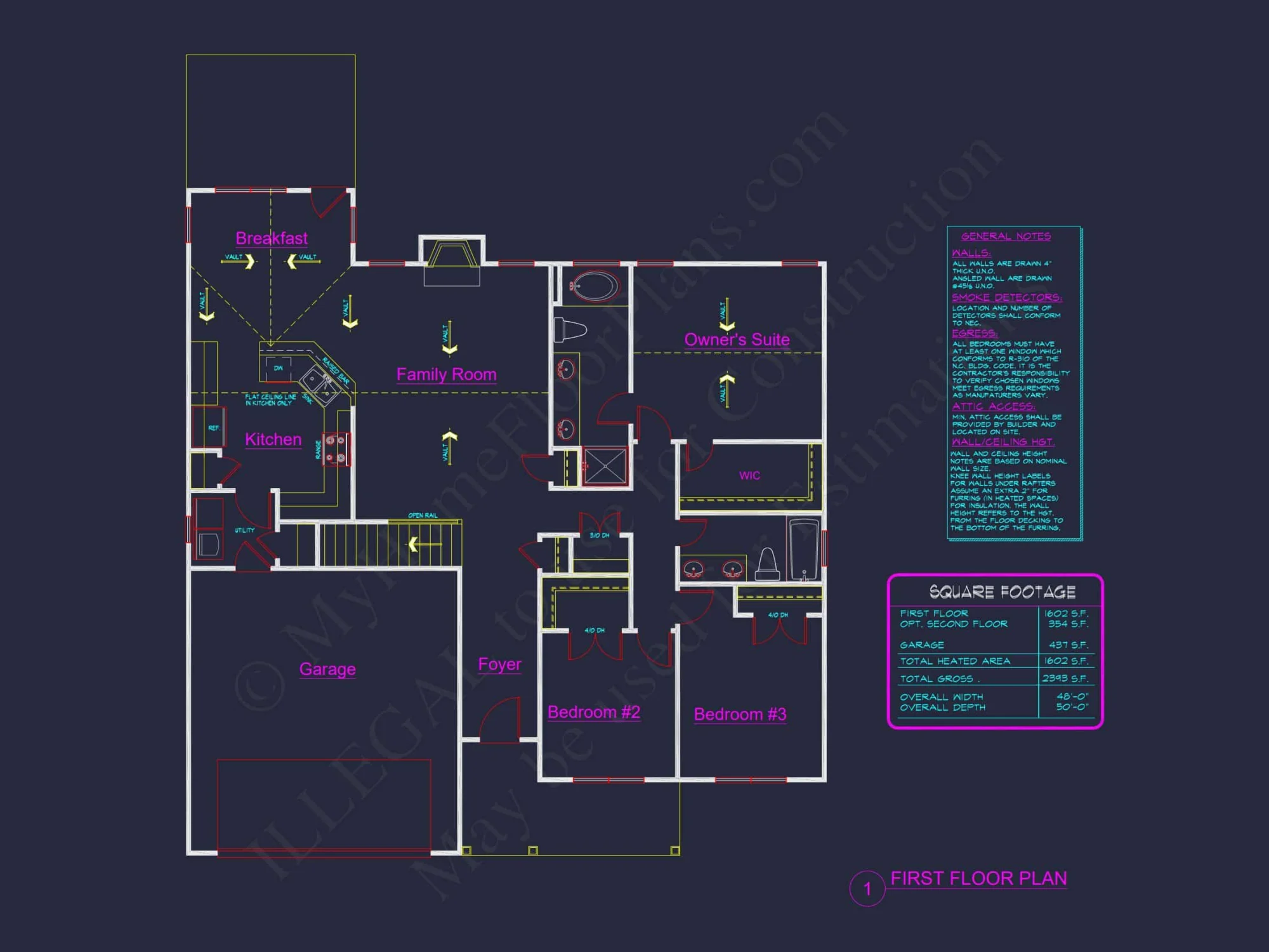 Craftsman house Plan: Floor Plan CAD & Architecture Design