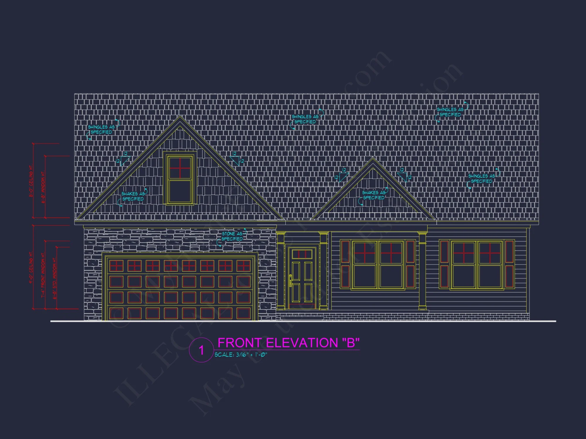 Craftsman house Plan: Floor Plan CAD & Architecture Design