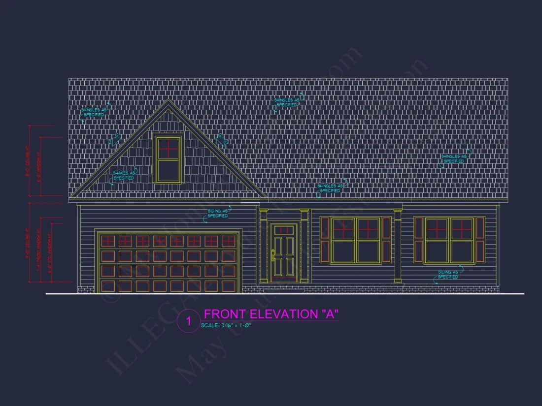 Craftsman house Plan: Floor Plan CAD & Architecture Design