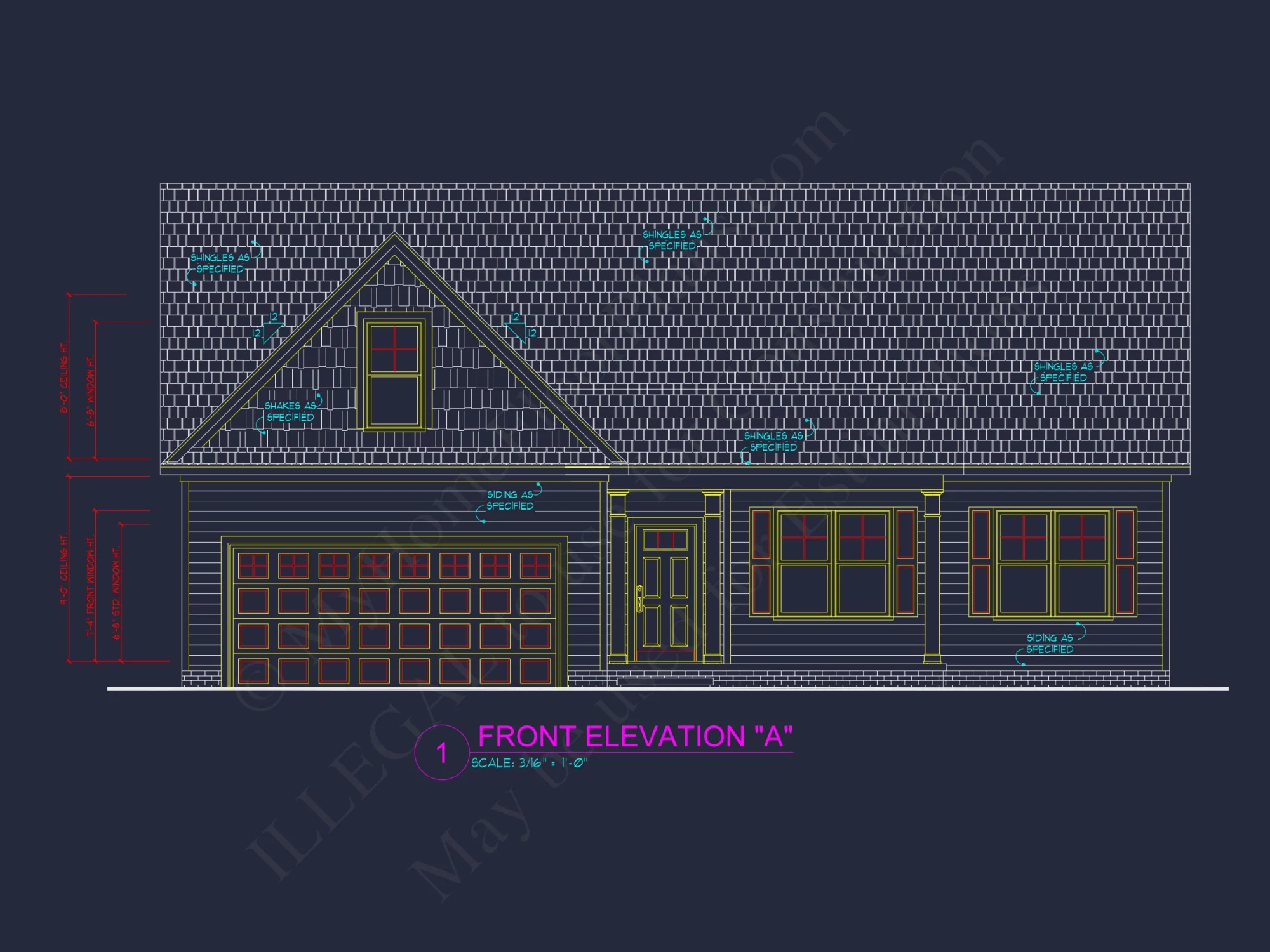 Craftsman house Plan: Floor Plan CAD & Architecture Design