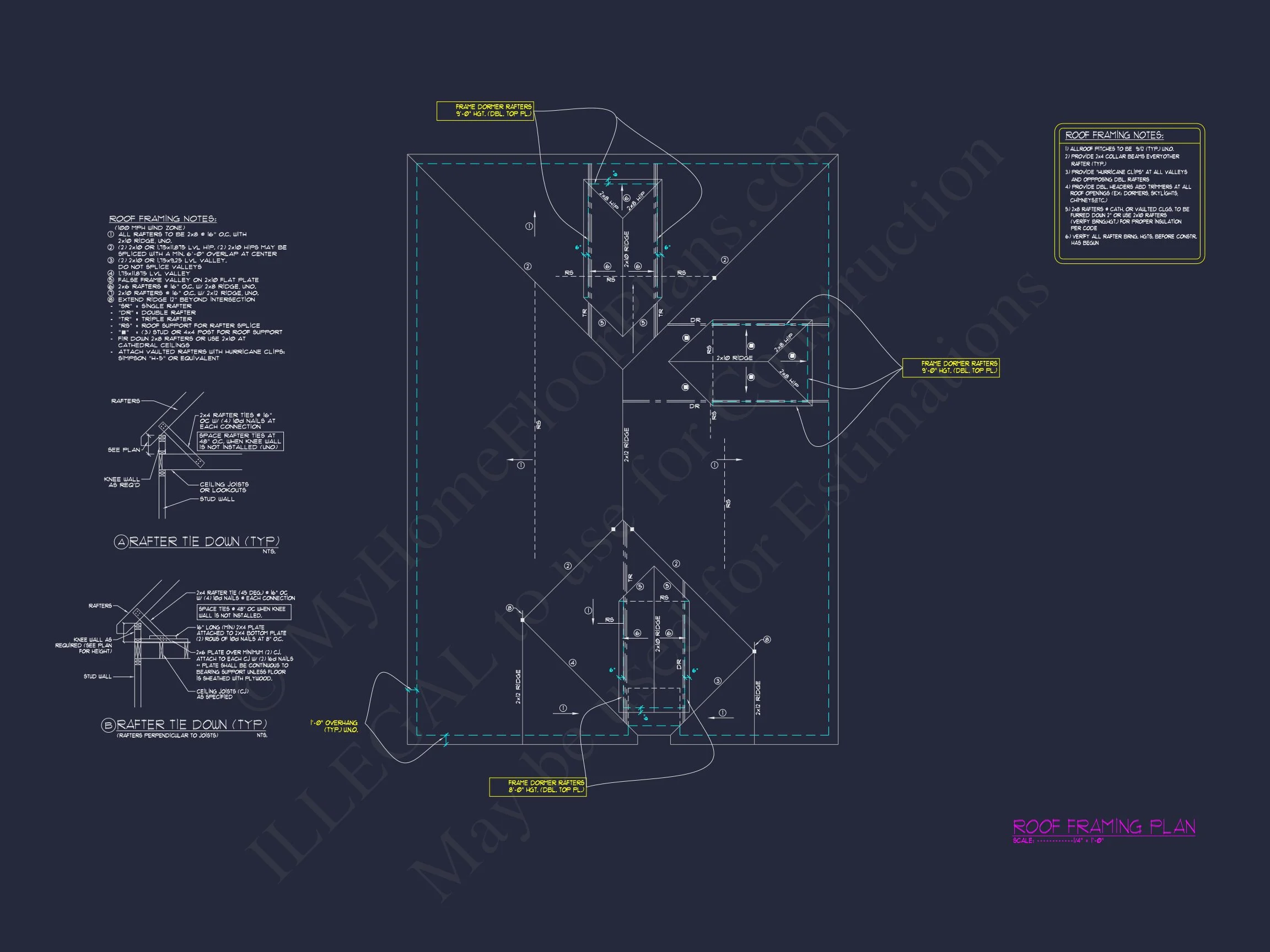 10-1445 HOUSE PLAN -Traditional Home Plan - 4-Bed, 3-Bath, 2,400 SF 14 Spacious house Design with 4 Beds, Open Floor, & CAD Blueprint