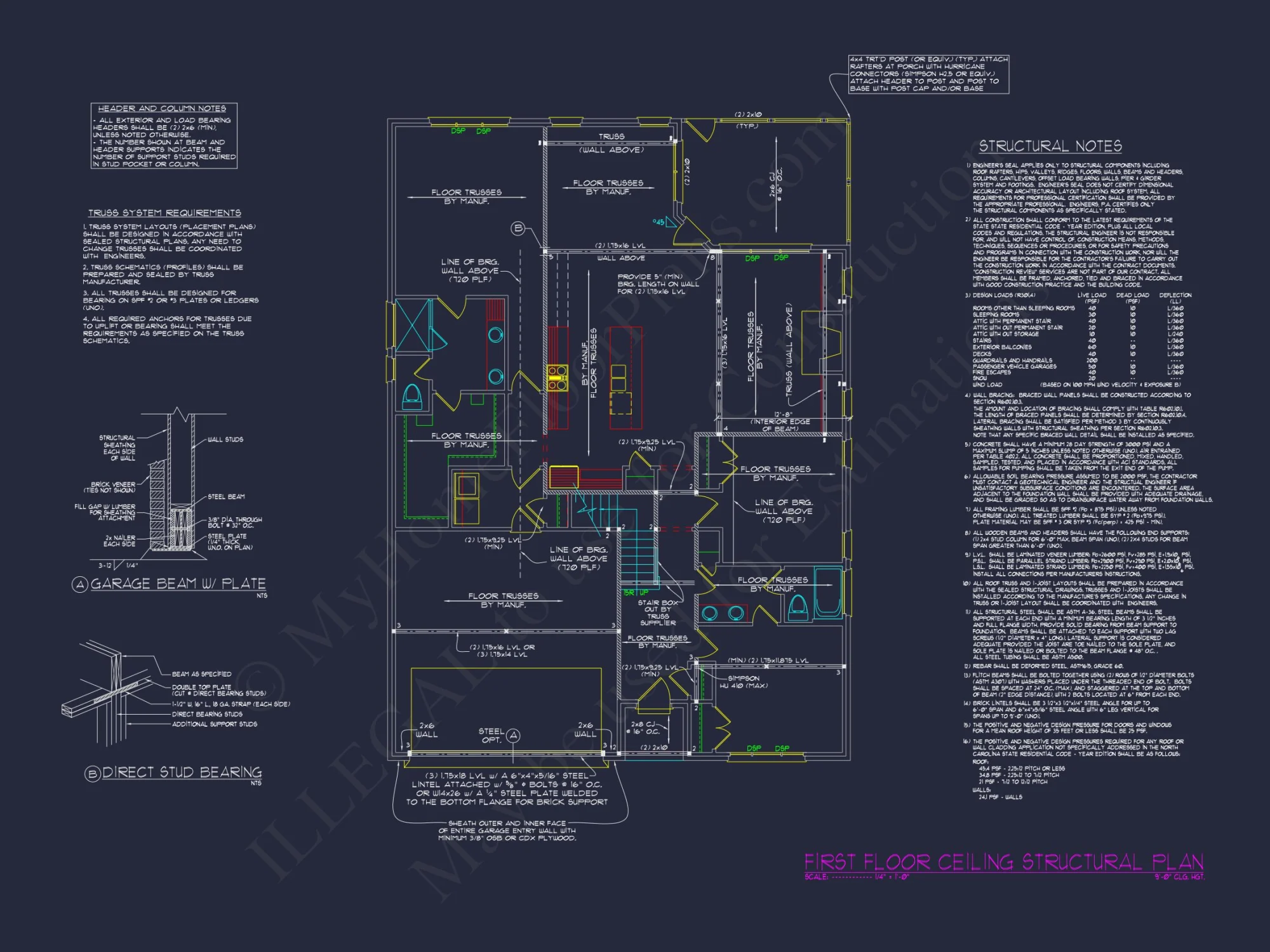 Spacious house Design with 4 Beds, Open Floor, & CAD Blueprint