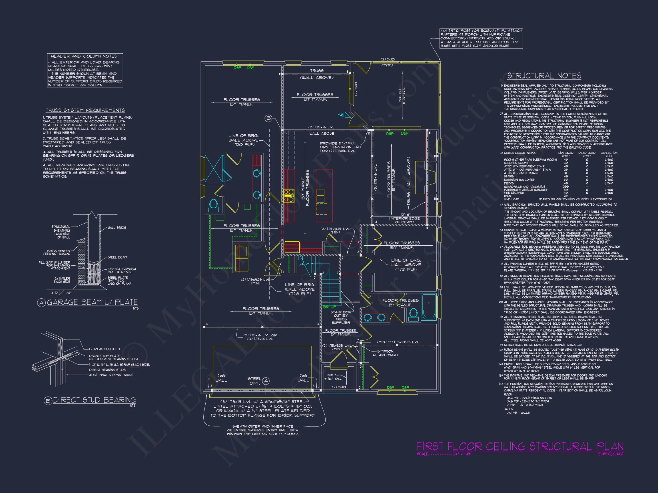 10-1445 HOUSE PLAN -Traditional Home Plan - 4-Bed, 3-Bath, 2,400 SF 12 Spacious house Design with 4 Beds, Open Floor, & CAD Blueprint