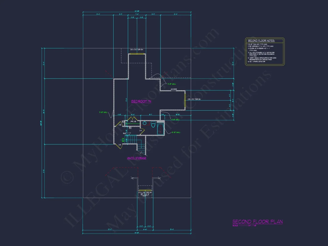 Spacious house Design with 4 Beds, Open Floor, & CAD Blueprint