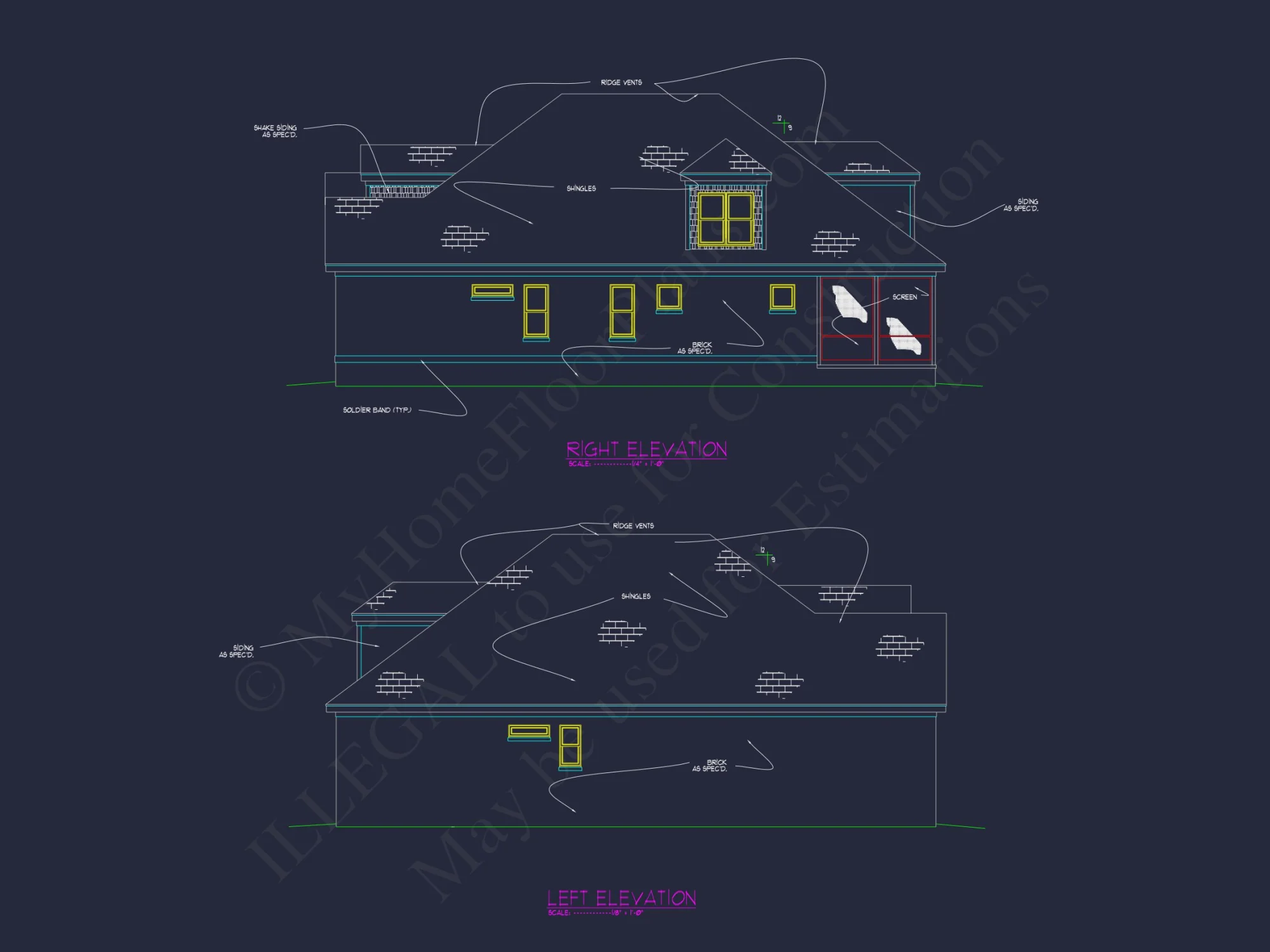 Spacious house Design with 4 Beds, Open Floor, & CAD Blueprint