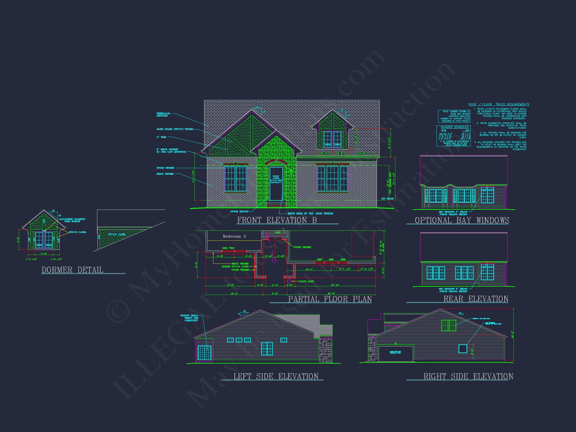 Traditional house Plan with 3 Bedrooms and CAD-Optimized Designs