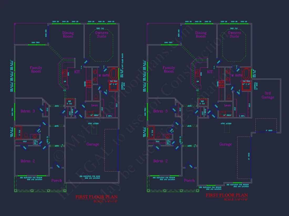 Traditional house Plan with 3 Bedrooms and CAD-Optimized Designs