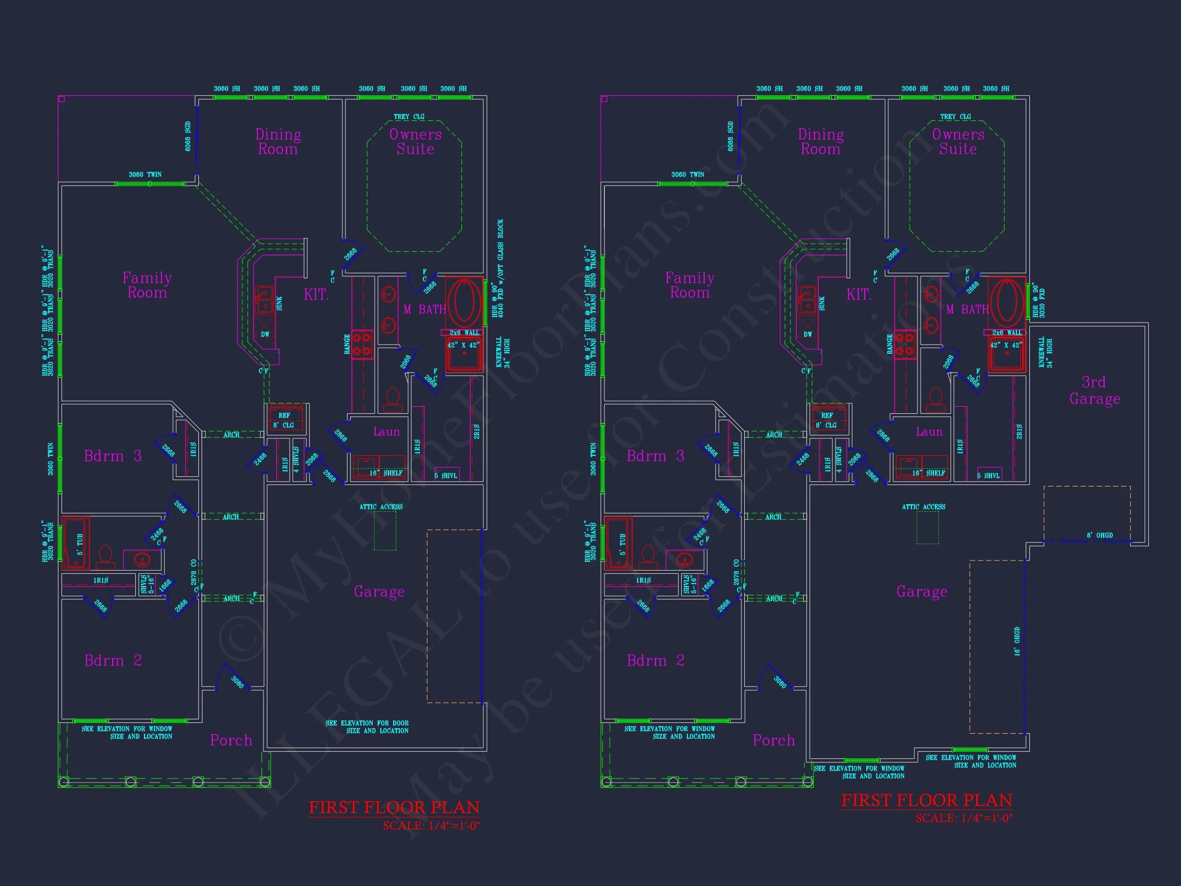 Traditional house Plan with 3 Bedrooms and CAD-Optimized Designs