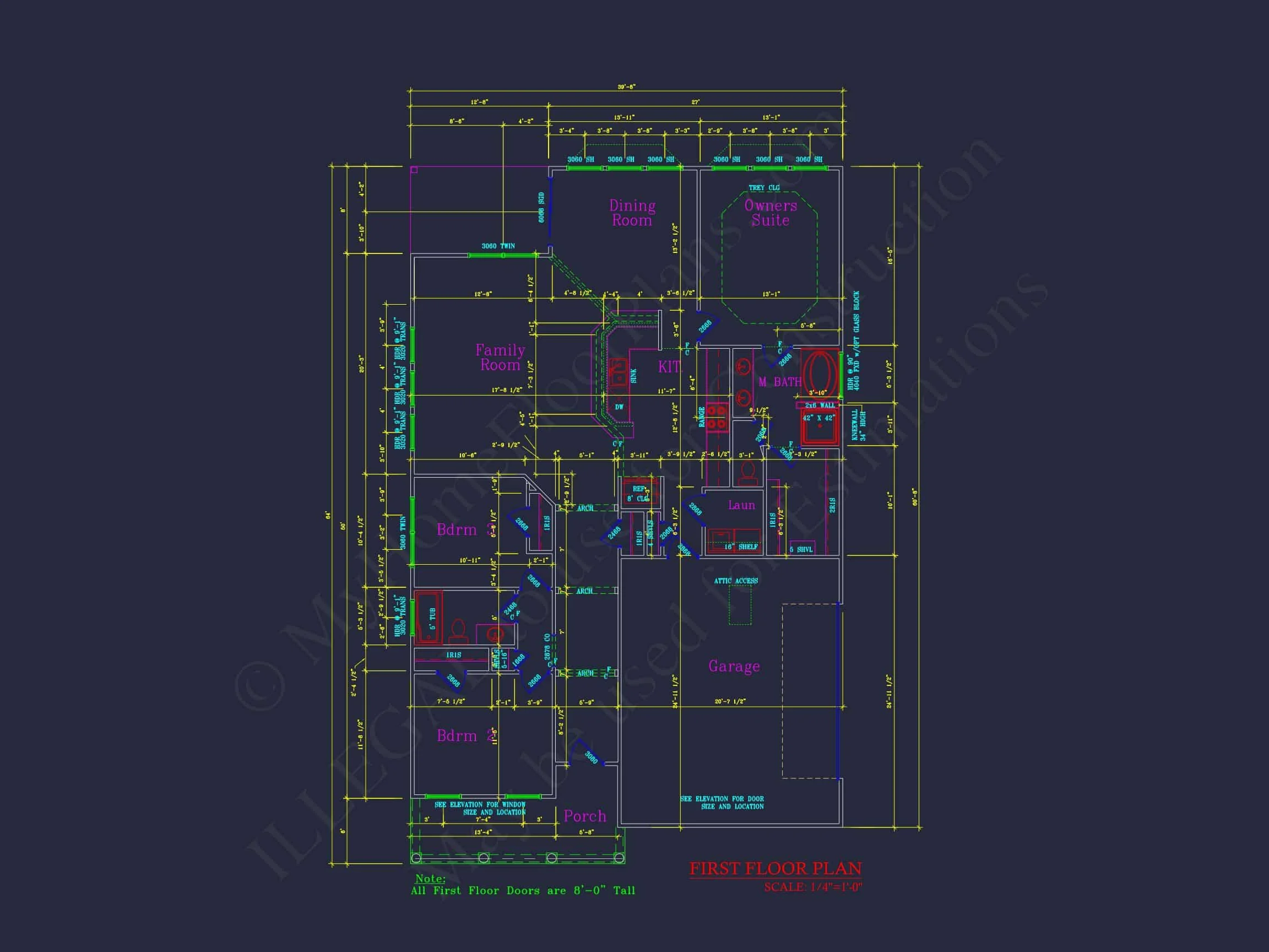 Traditional house Plan with 3 Bedrooms and CAD-Optimized Designs
