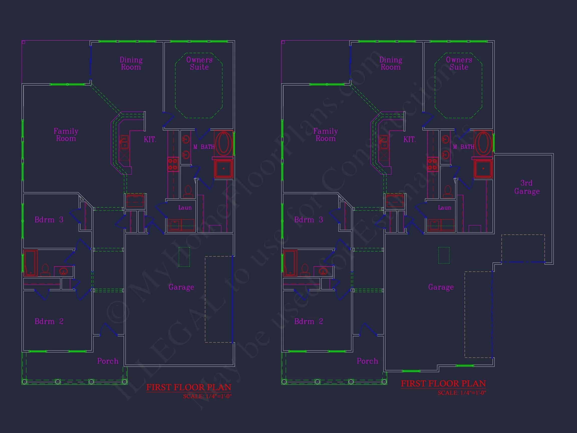 Traditional house Plan with 3 Bedrooms and CAD-Optimized Designs