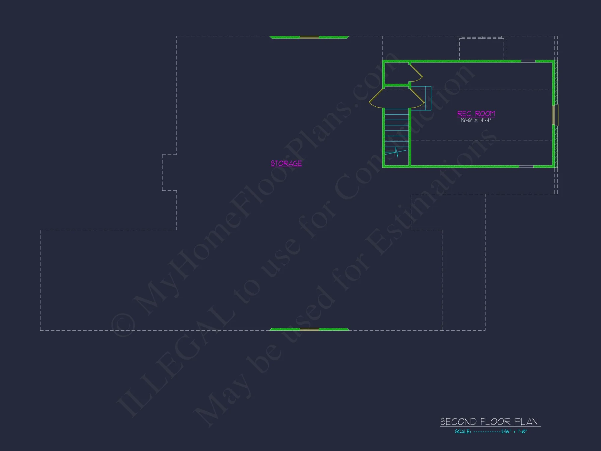 Elegant house Plan with 1.5 Floors, CAD Blueprints & Designs