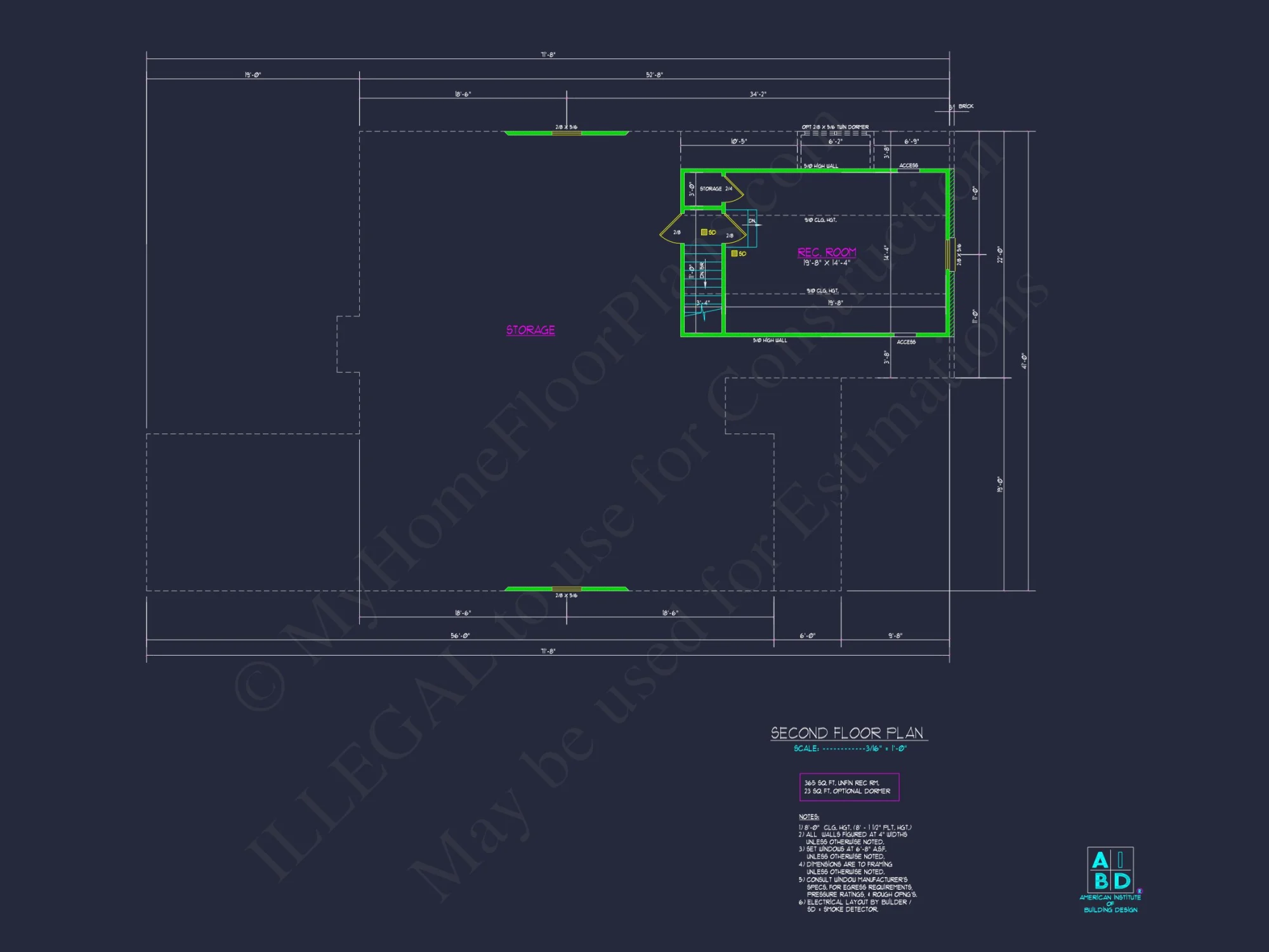 Elegant house Plan with 1.5 Floors, CAD Blueprints & Designs