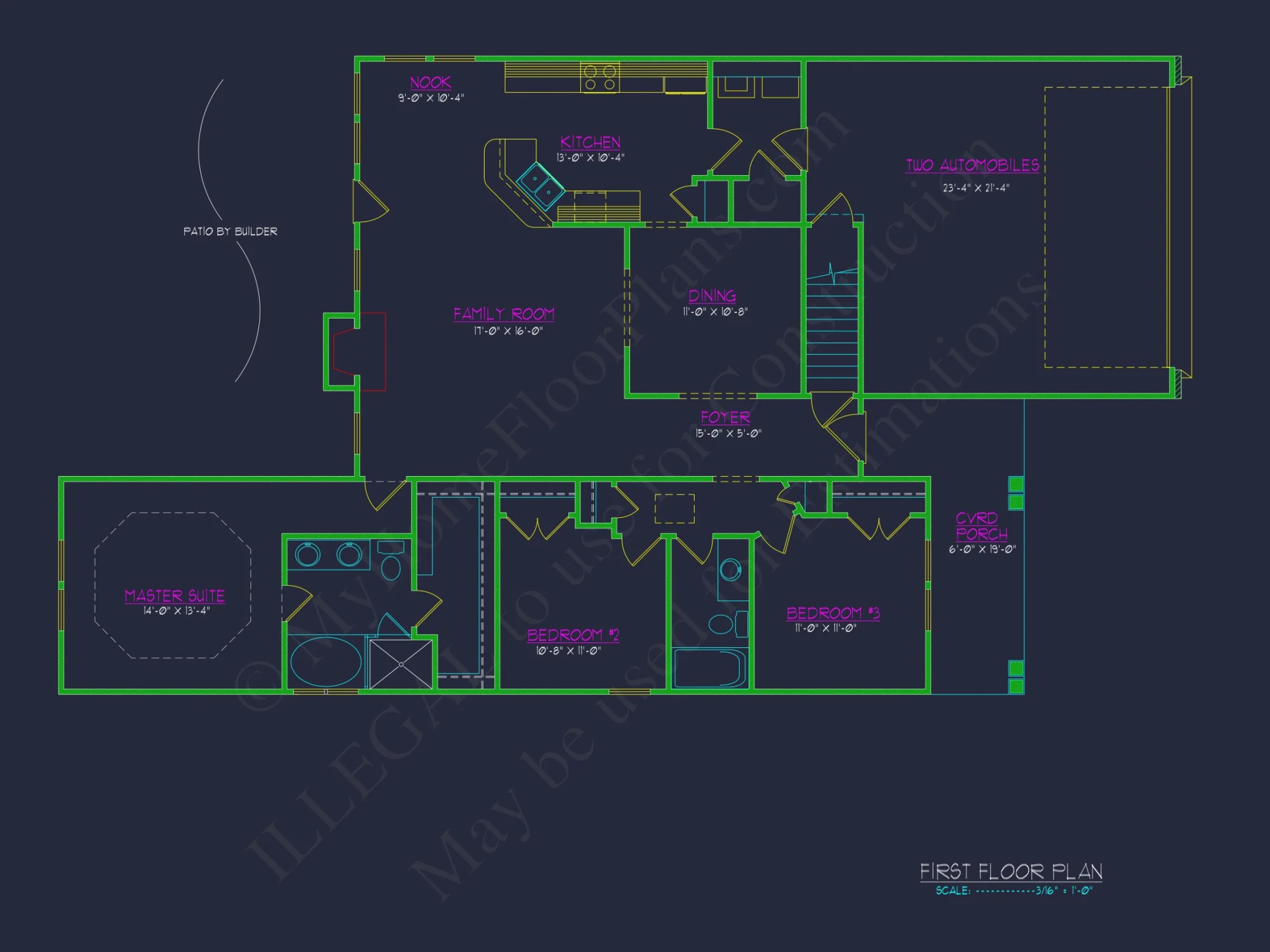 Elegant house Plan with 1.5 Floors, CAD Blueprints & Designs