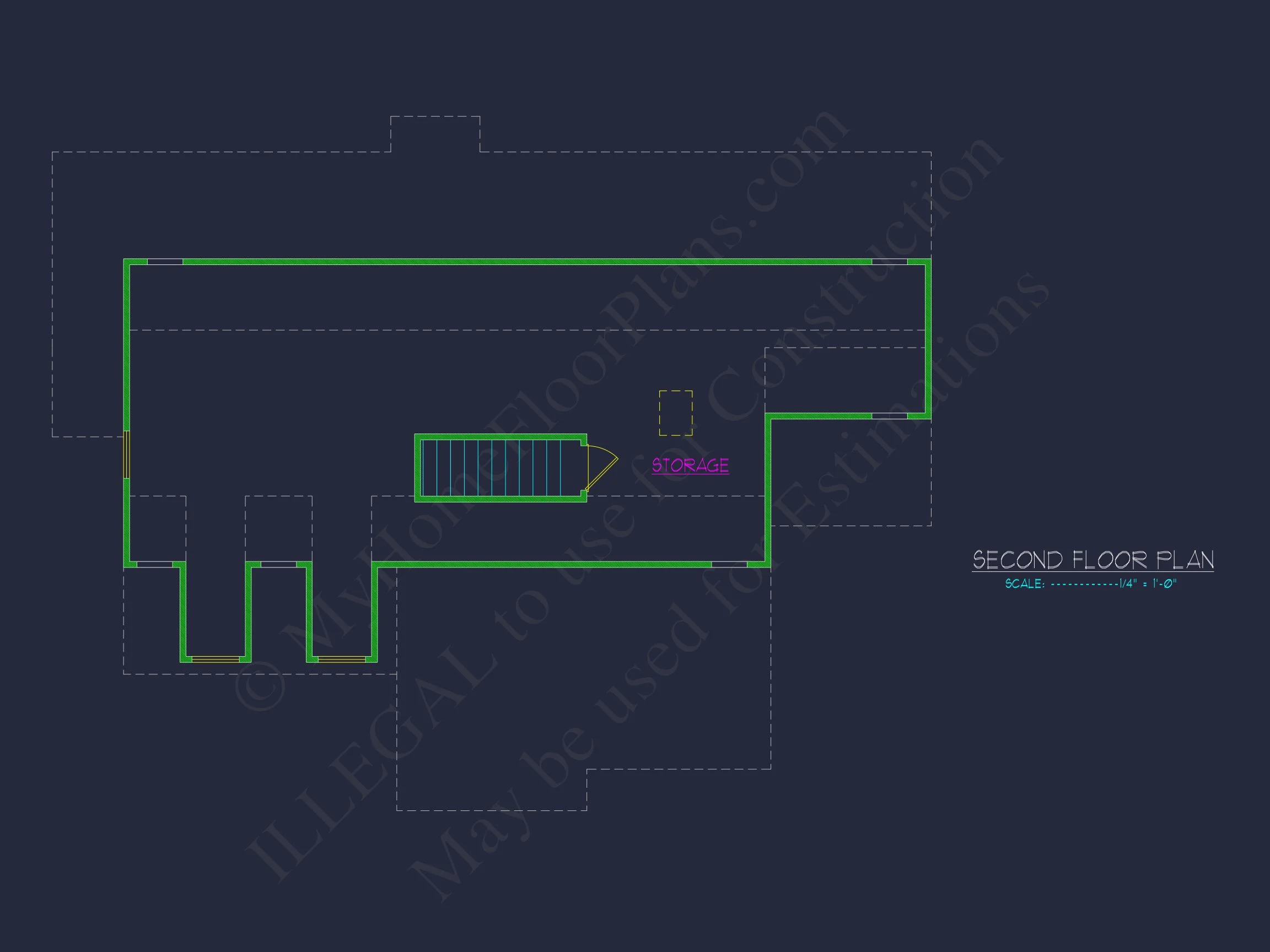 10-1141 HOUSE PLAN - Traditional Home Plan - 3-Bed, 2-Bath, 1,950 SF 6 Elegant Small house Plan with CAD Blueprint for Designers