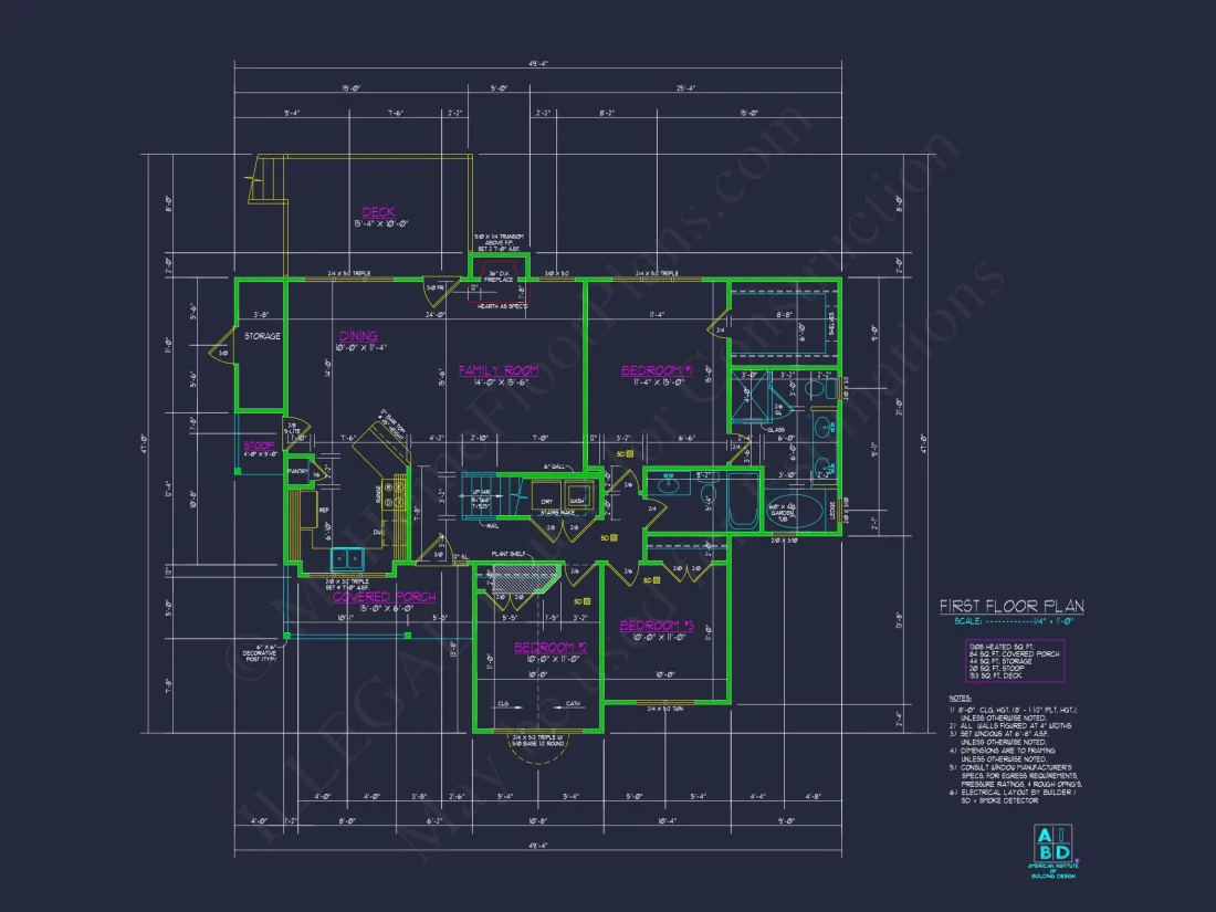 Elegant Small house Plan with CAD Blueprint for Designers