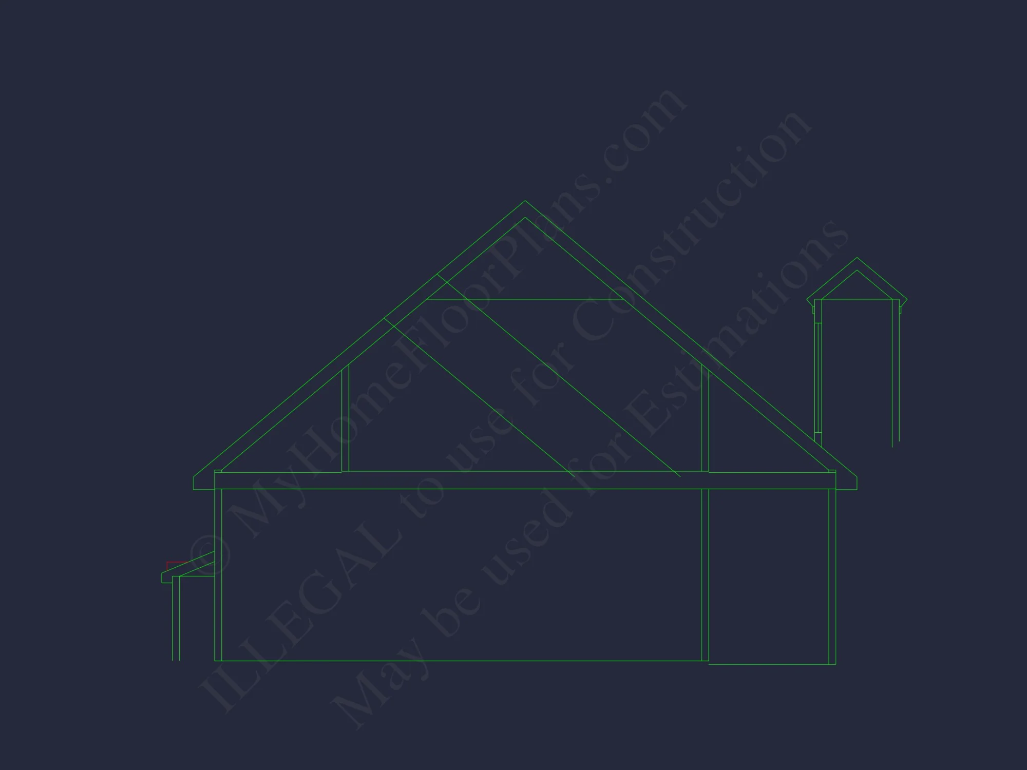 Elegant Small house Plan with CAD Blueprint for Designers