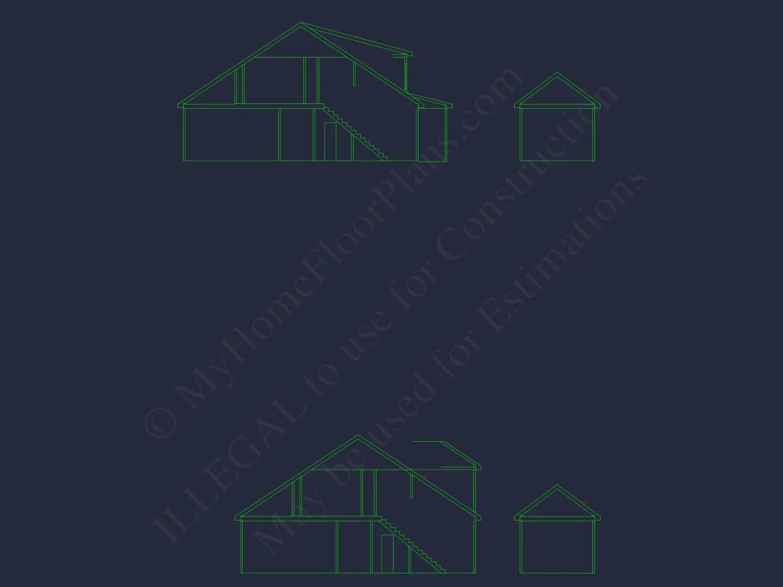 Craftsman house Plan with Detailed Floor Blueprint and Designs