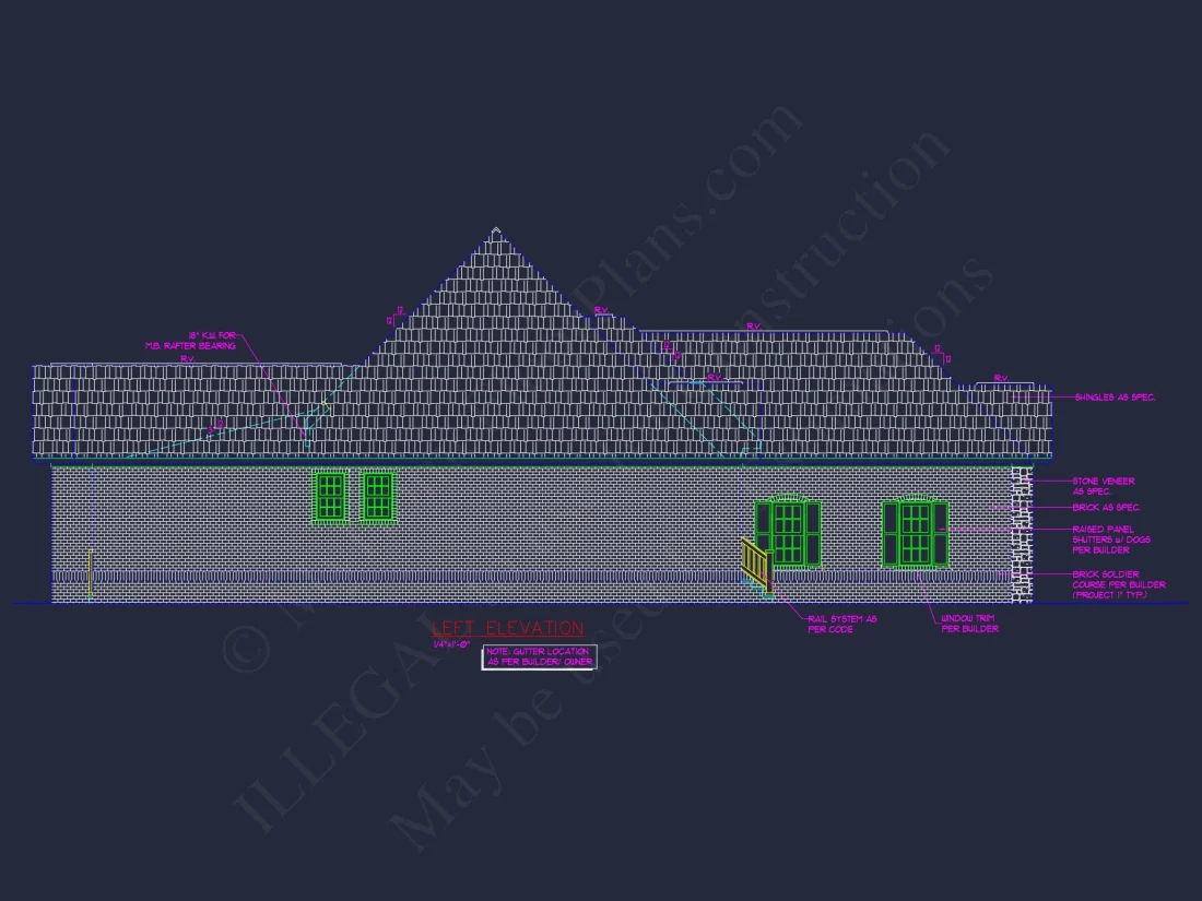 Customizable CAD house Plan with Traditional and Modern Flair