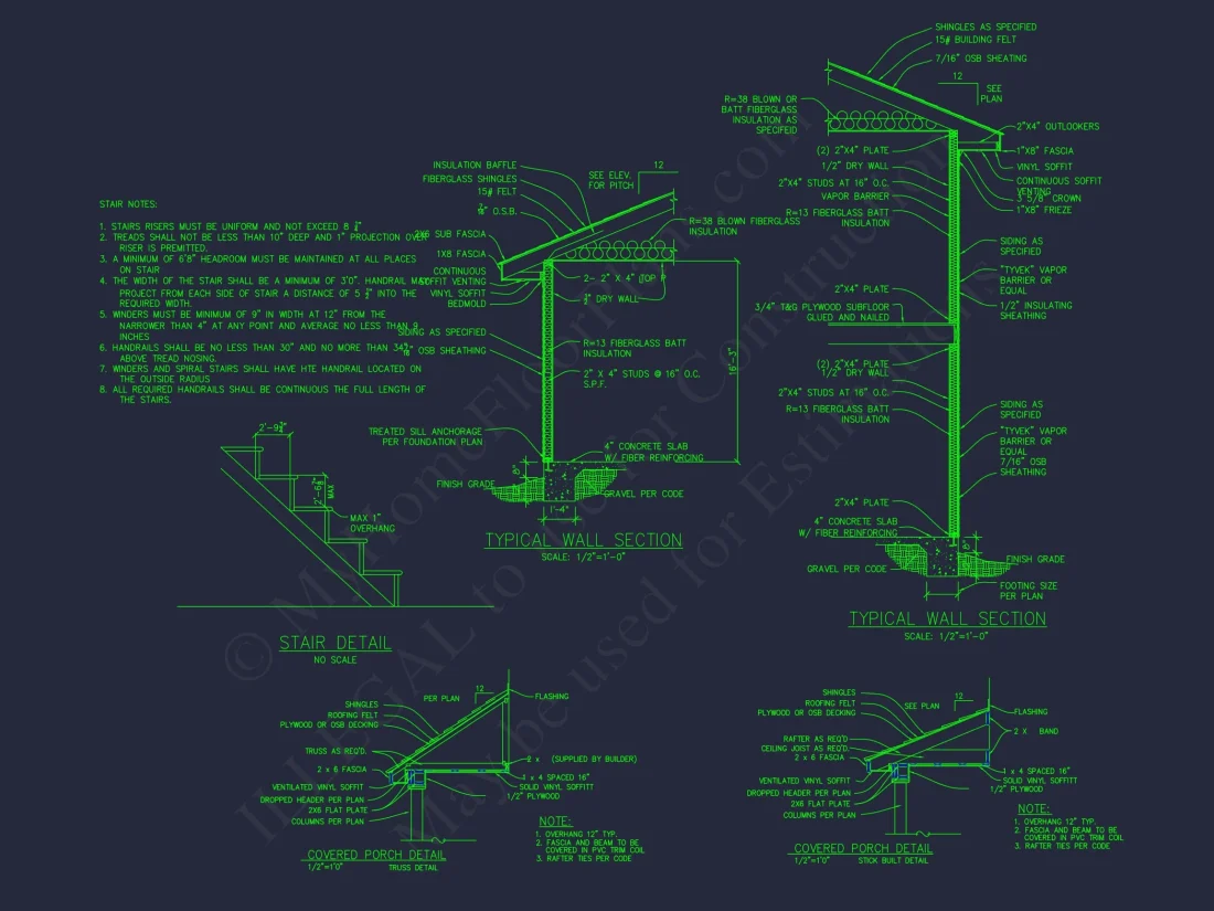 Spacious Craftsman house Plan with CAD Floor Designs