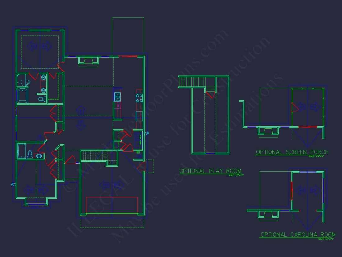 Spacious Craftsman house Plan with CAD Floor Designs