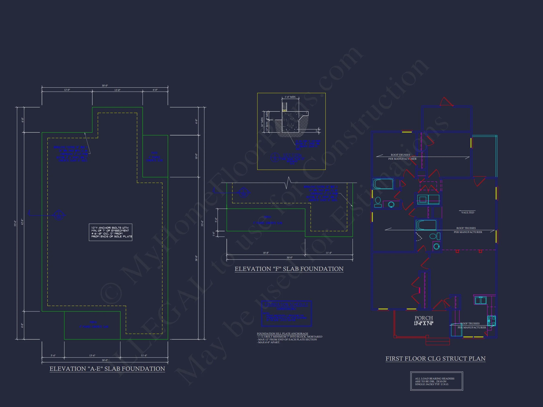 10-1038 HOUSE PLAN - Modern Bungalow House Plan with 4 Bedrooms and CAD Designs 9 Modern Bungalow house Plan with 4 Bedrooms and CAD Designs