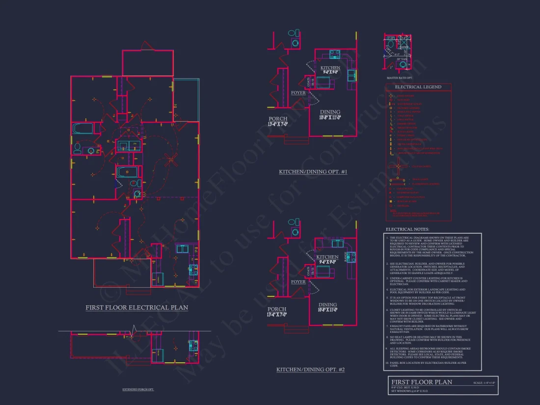 Modern Bungalow house Plan with 4 Bedrooms and CAD Designs