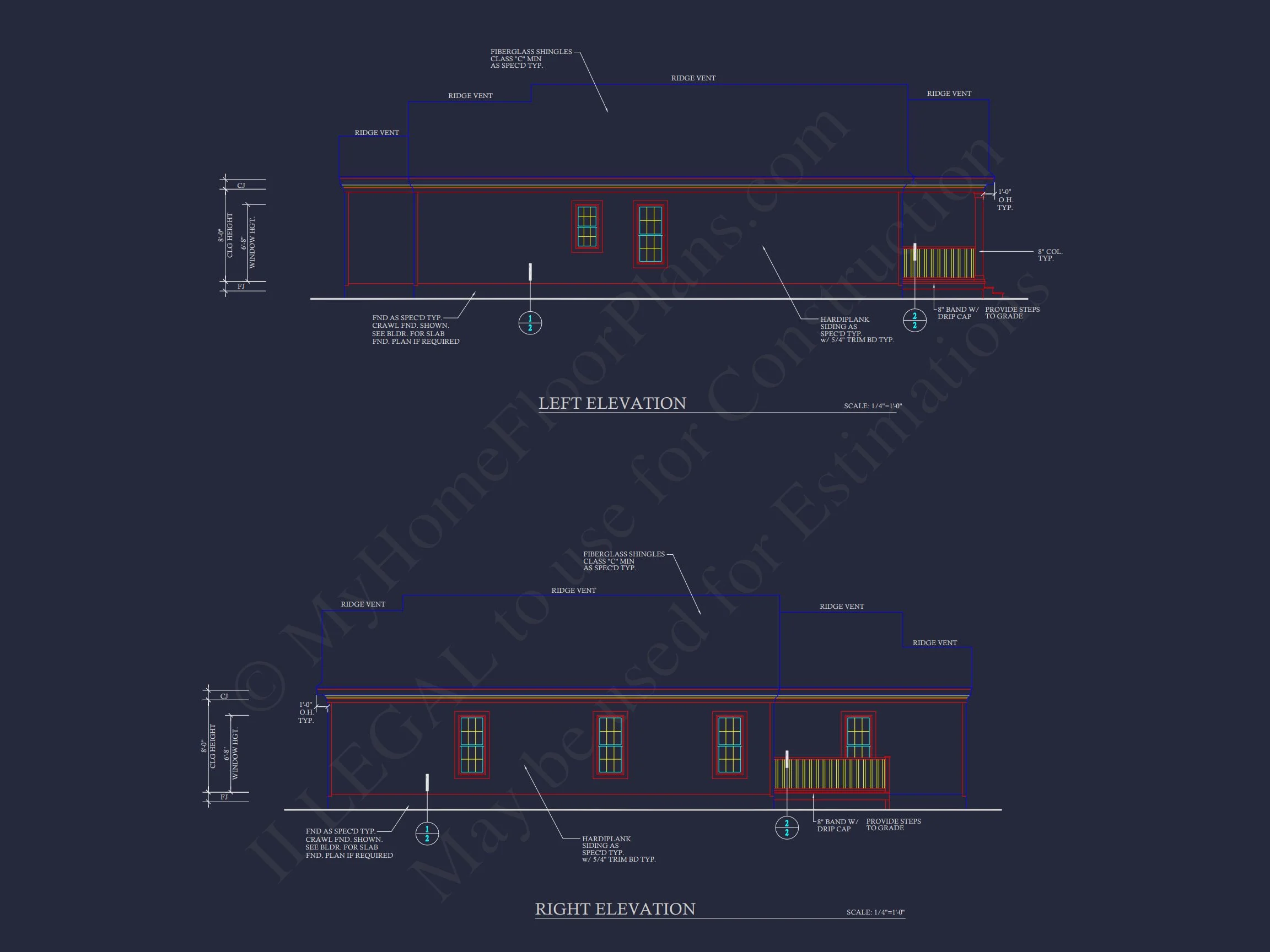 10-1038 HOUSE PLAN - Modern Bungalow House Plan with 4 Bedrooms and CAD Designs 5 Modern Bungalow house Plan with 4 Bedrooms and CAD Designs