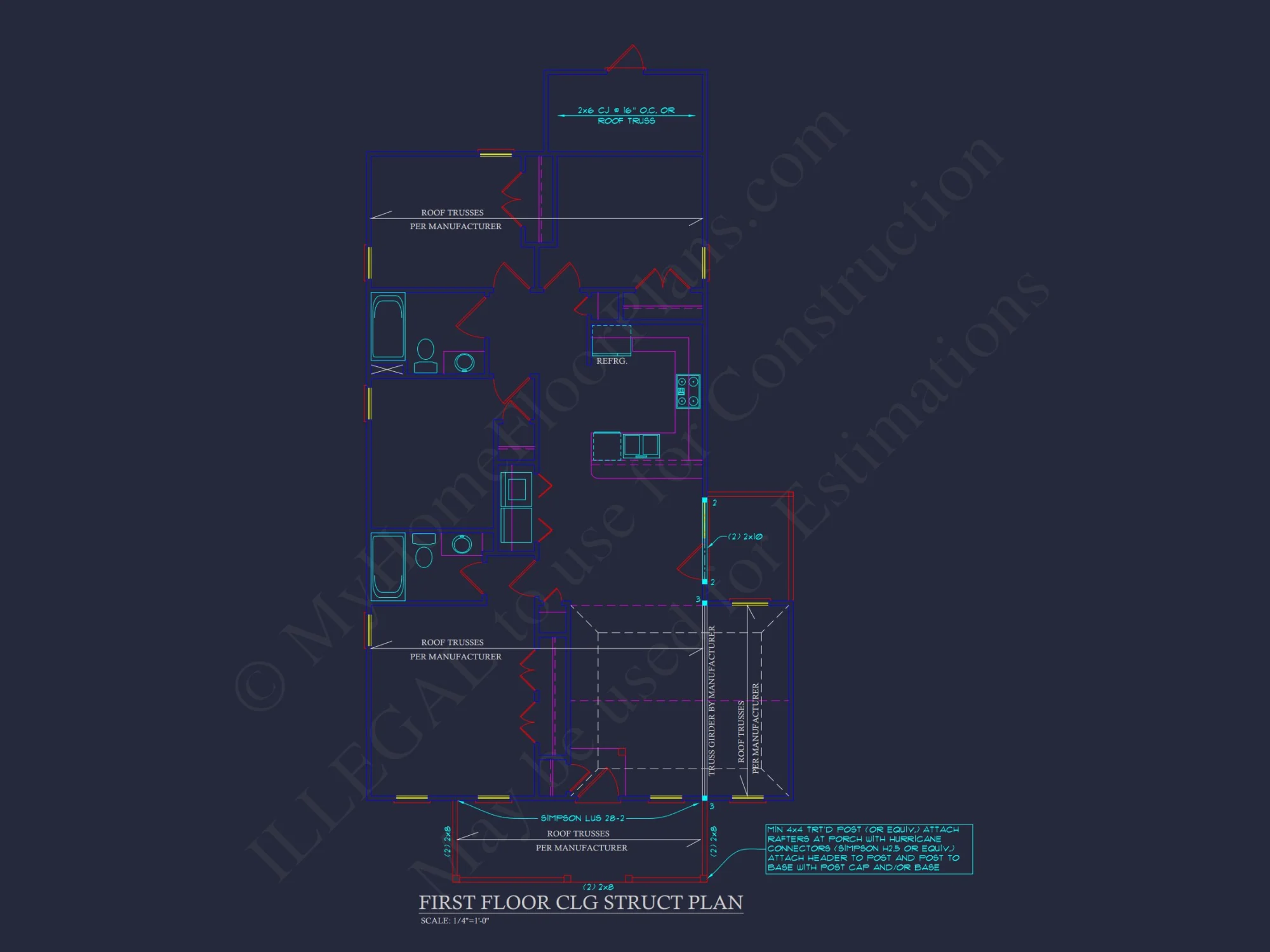 Charming 4-Bedroom Craftsman house Plan with CAD Blueprint