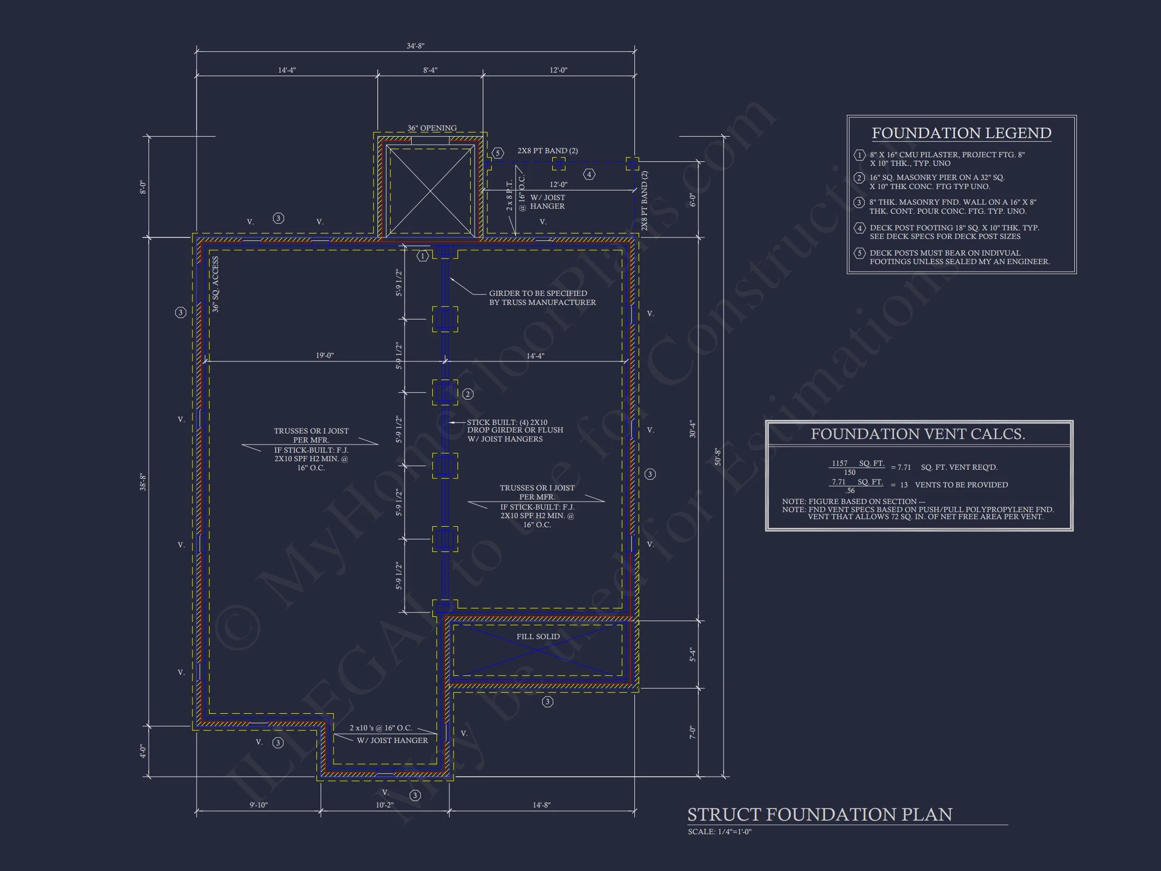 Craftsman house Floor Plan with CAD Design for 5 Bedrooms