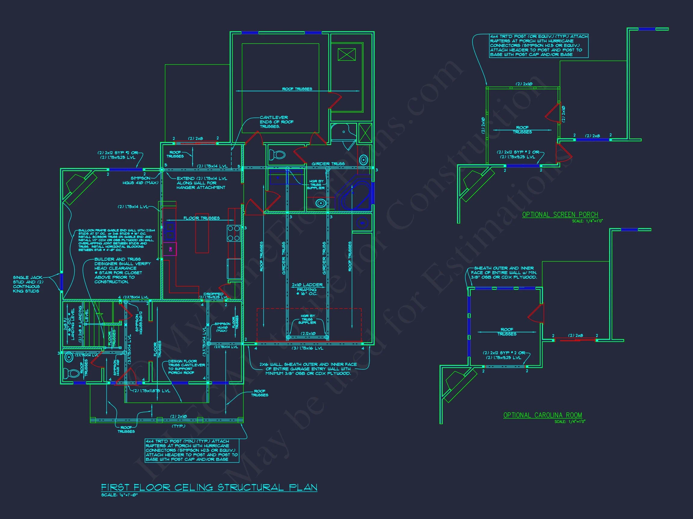 10-1013 HOUSE PLAN - Modern House Plan with Detailed CAD Designs & Floor Blueprints 11 Modern house Plan with Detailed CAD Designs & Floor Blueprints