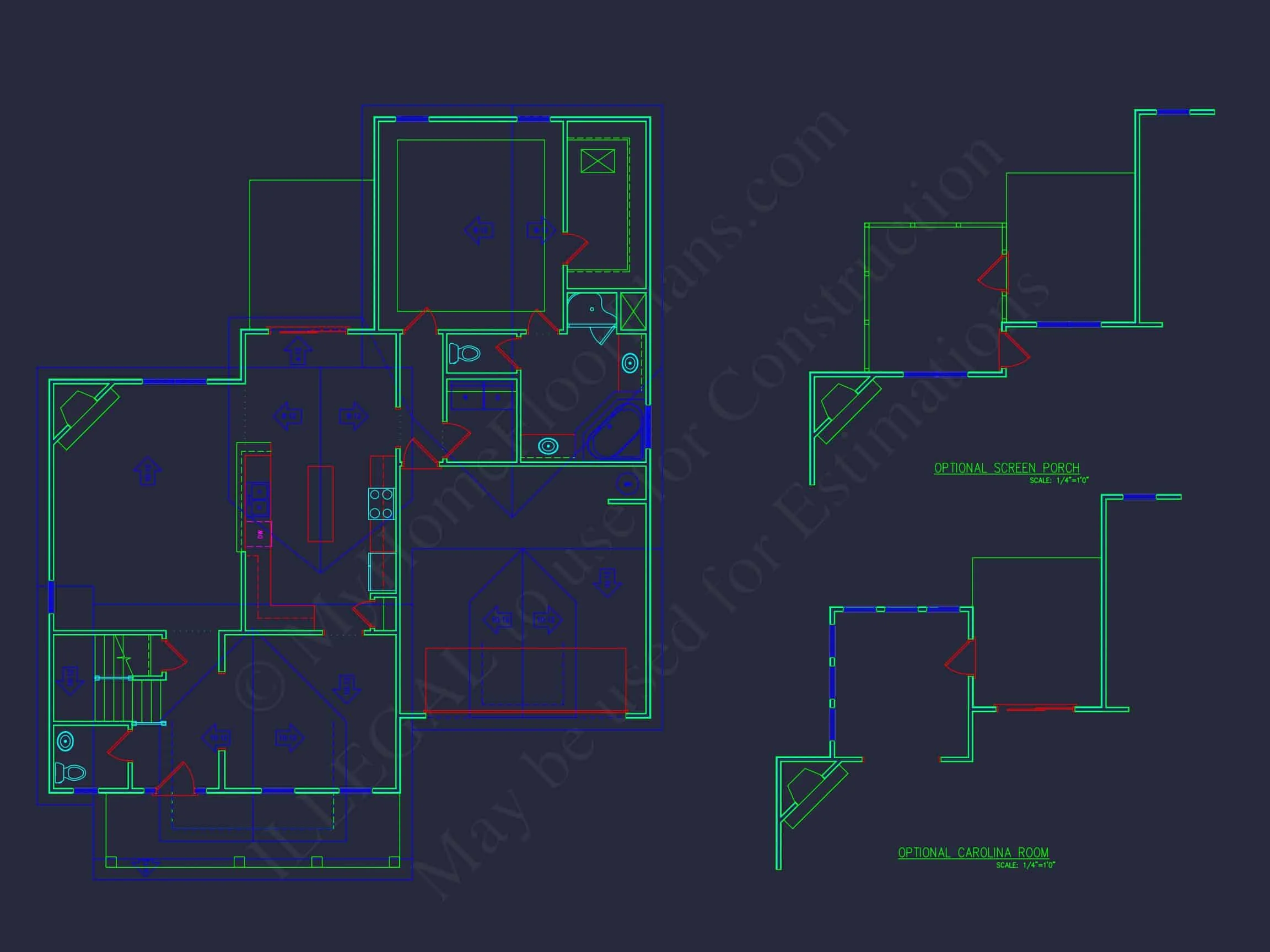 10-1013 HOUSE PLAN - Modern House Plan with Detailed CAD Designs & Floor Blueprints 8 Modern house Plan with Detailed CAD Designs & Floor Blueprints