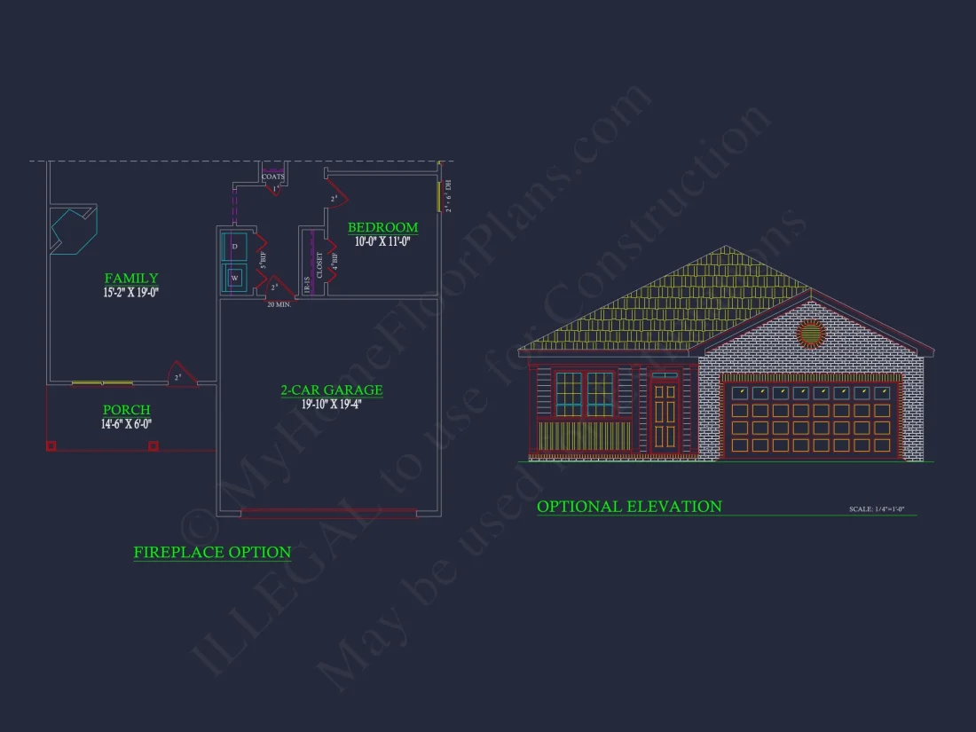 Craftsman-Style house Plan with Open Floor Design and CAD Blueprints