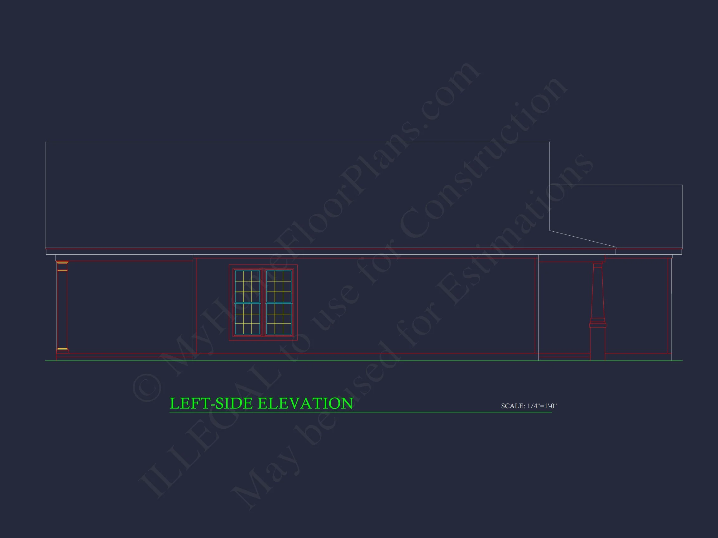 9-1878 HOUSE PLAN - Traditional Ranch Home Plan - 3-Bed, 2-Bath, 1,450 SF 5 Craftsman-Style house Plan with Open Floor Design and CAD Blueprints