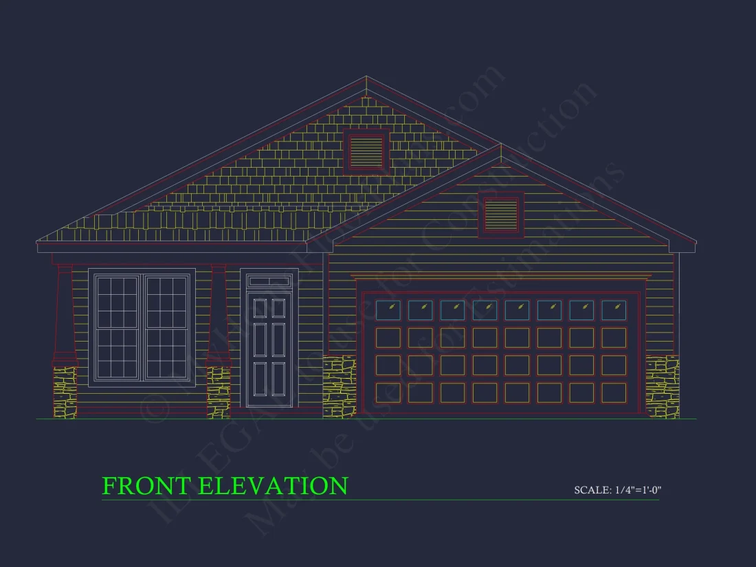 Craftsman-Style house Plan with Open Floor Design and CAD Blueprints
