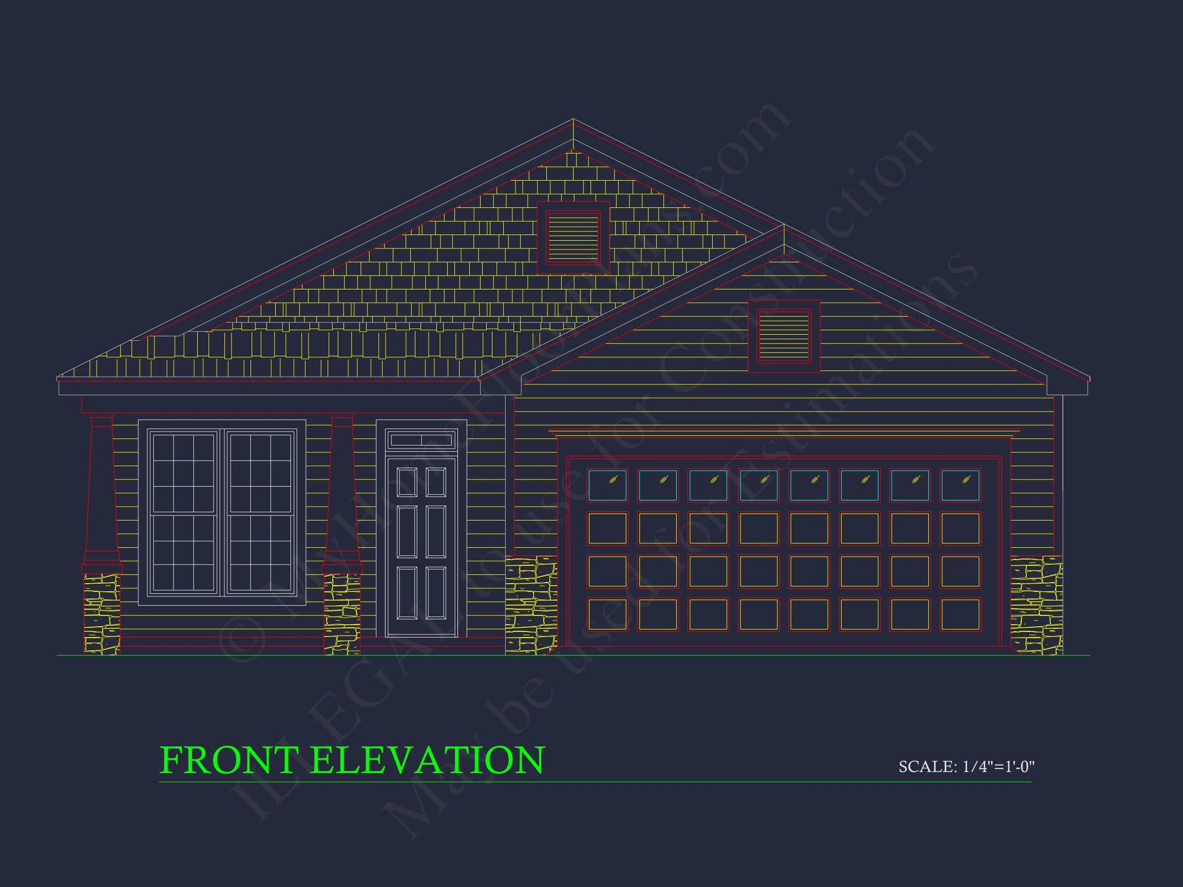 9-1878 HOUSE PLAN - Traditional Ranch Home Plan - 3-Bed, 2-Bath, 1,450 SF 2 Craftsman-Style house Plan with Open Floor Design and CAD Blueprints
