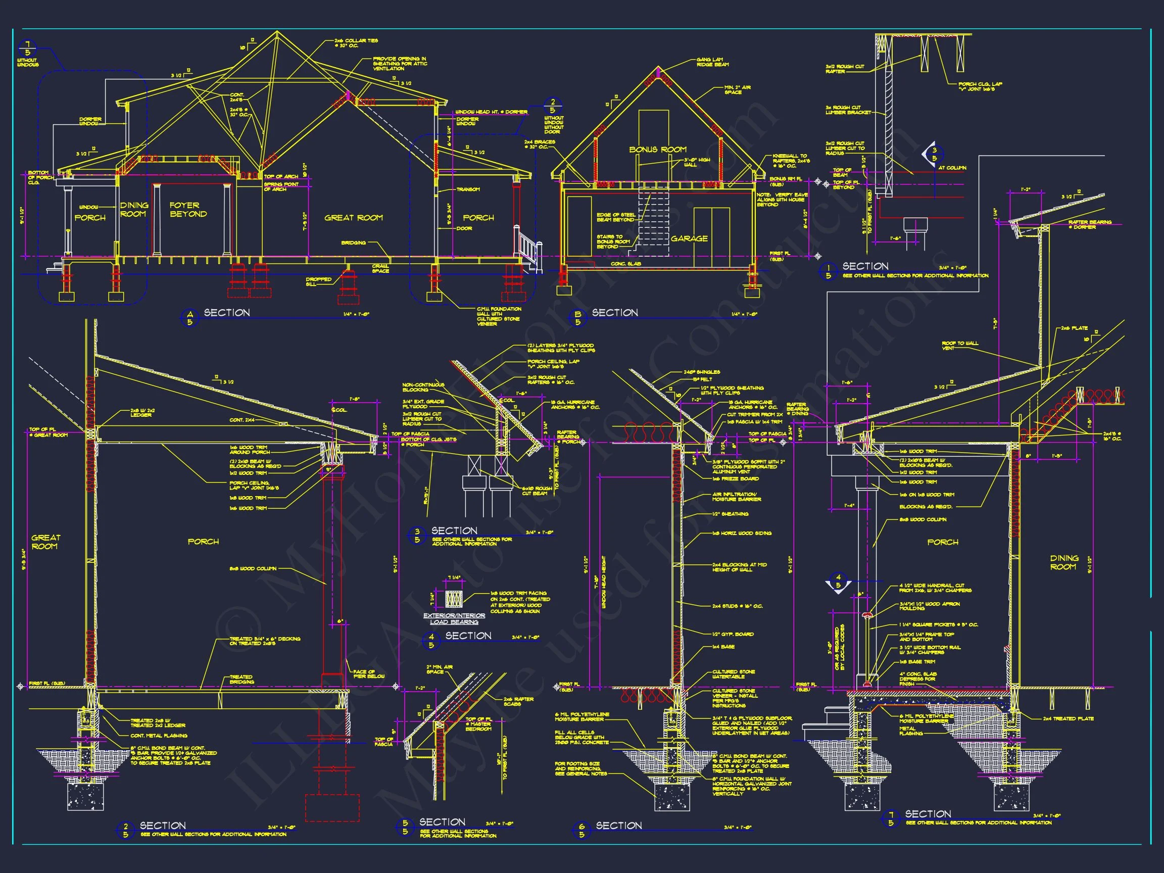Craftsman house Plan with Open Floor Blueprint Designs