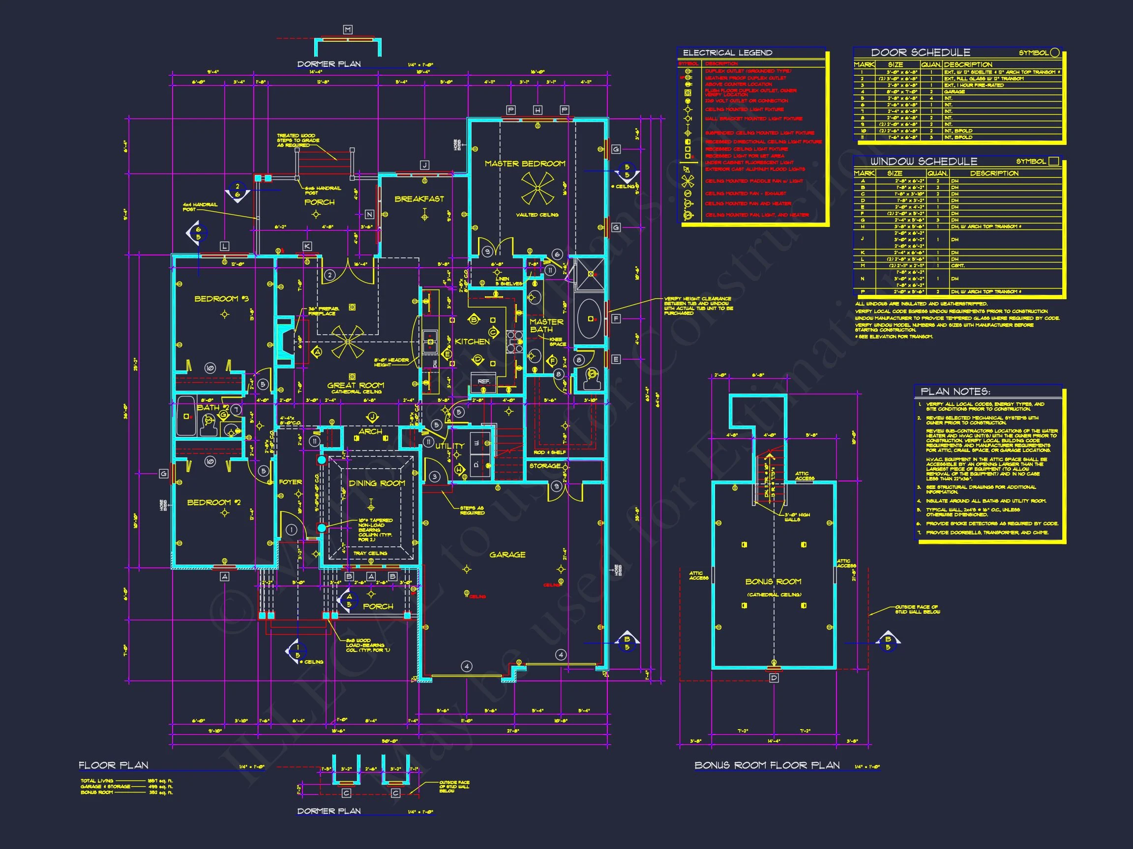 Craftsman house Plan with Open Floor Blueprint Designs