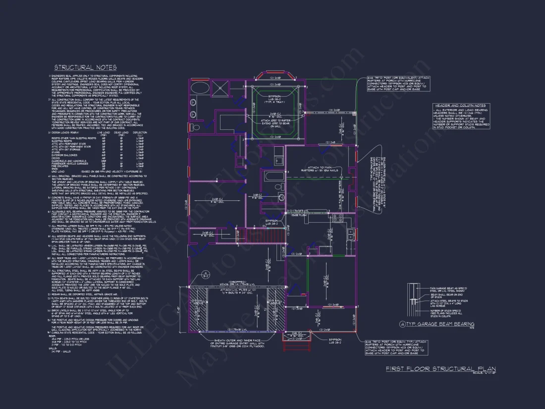 Craftsman house Floor Plan - CAD Blueprint for Modern Designs