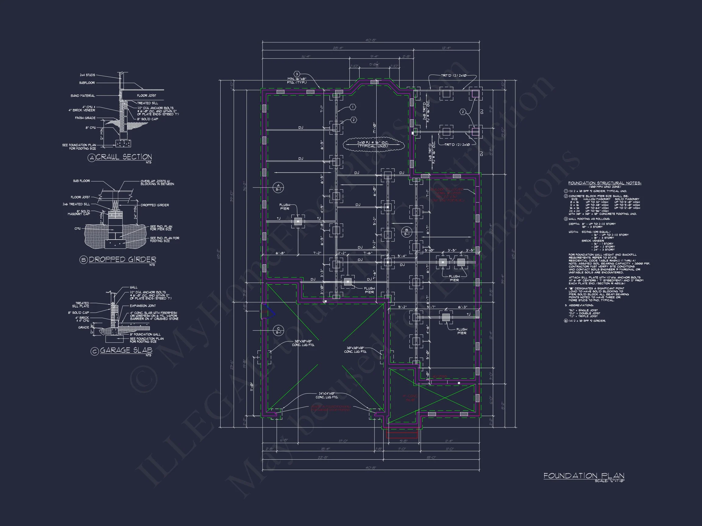 Craftsman house Floor Plan - CAD Blueprint for Modern Designs