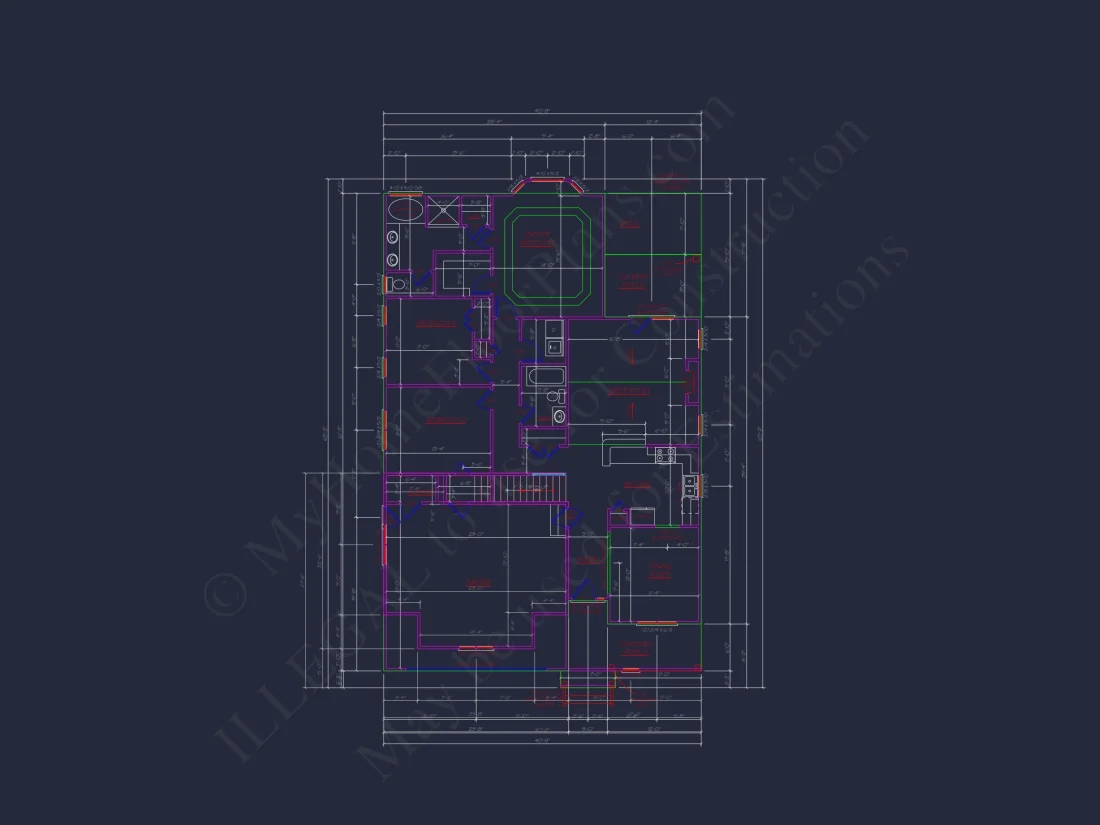 Craftsman house Floor Plan - CAD Blueprint for Modern Designs