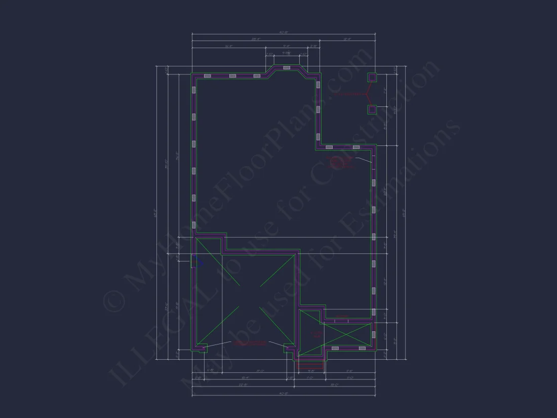 Craftsman house Floor Plan - CAD Blueprint for Modern Designs