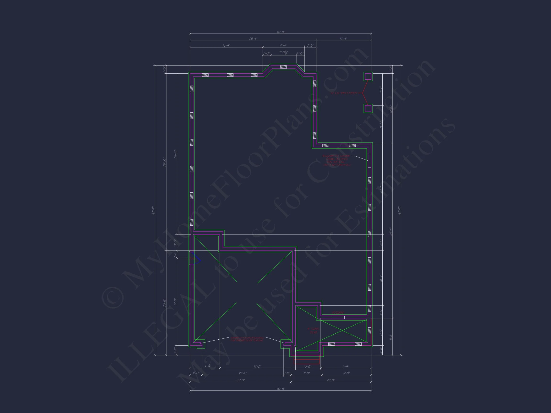 Craftsman house Floor Plan - CAD Blueprint for Modern Designs
