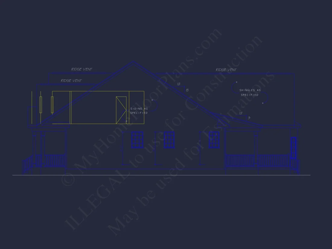 Craftsman house Floor Plan - CAD Blueprint for Modern Designs